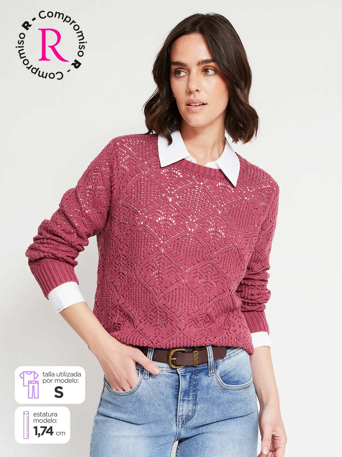 SWEATER MANGA LARGA MUJER AZIZ - 1