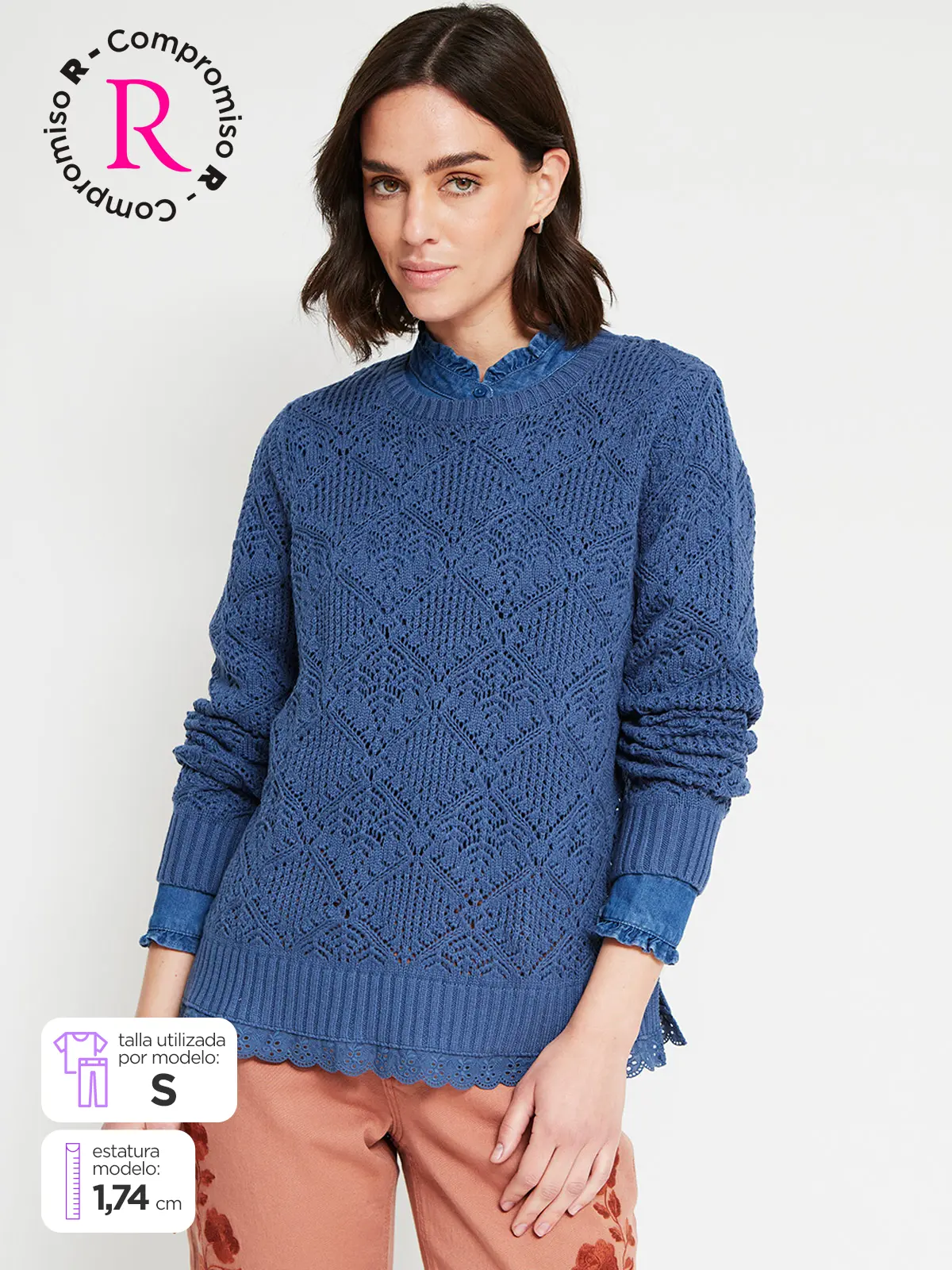 SWEATER MANGA LARGA MUJER AZIZ - 1