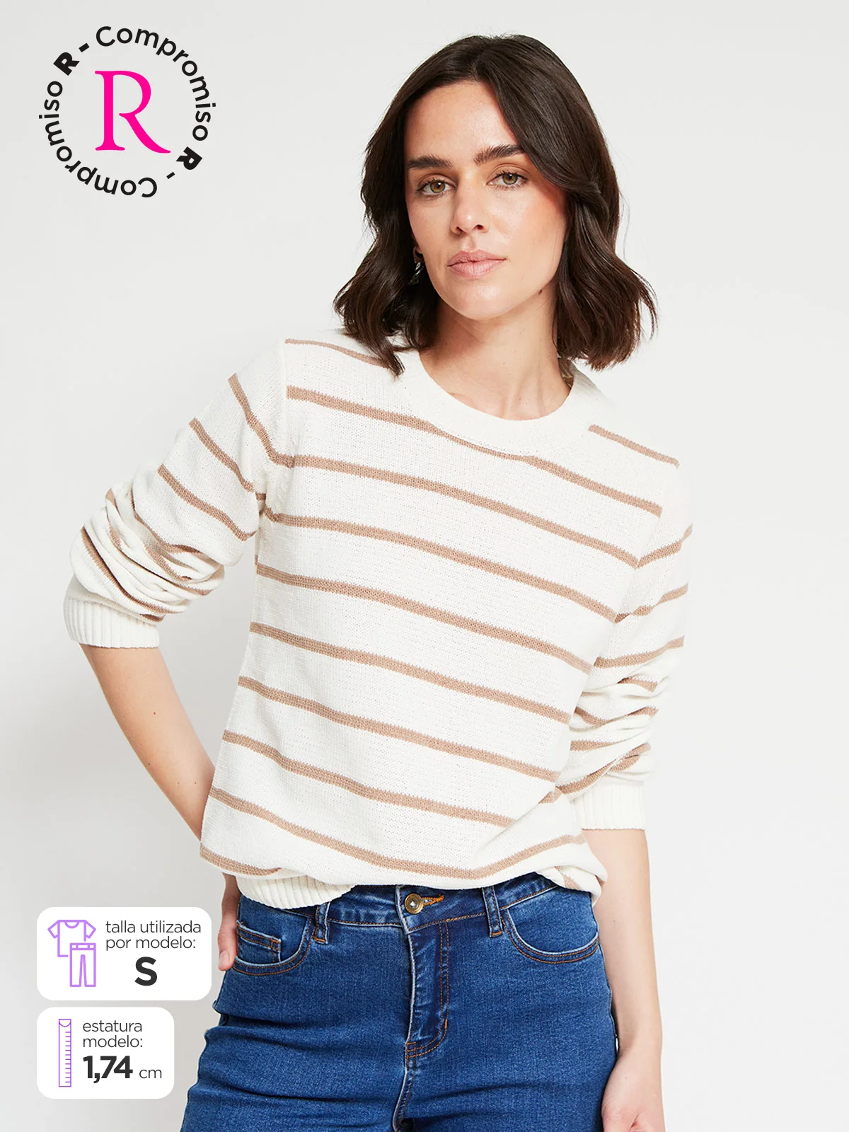 SWEATER MANGA LARGA MUJER AZIZ - 1