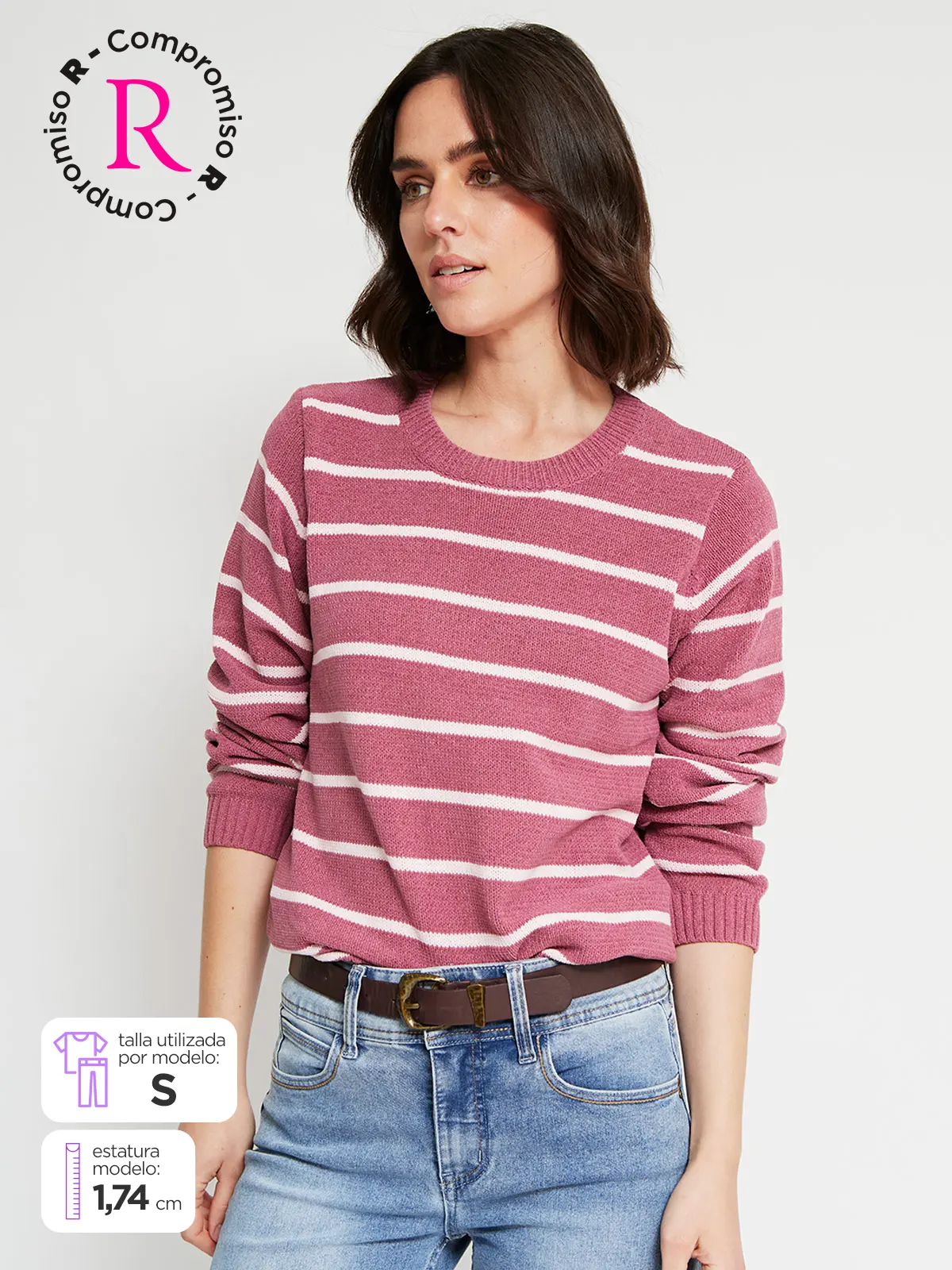 SWEATER MANGA LARGA MUJER AZIZ - 1