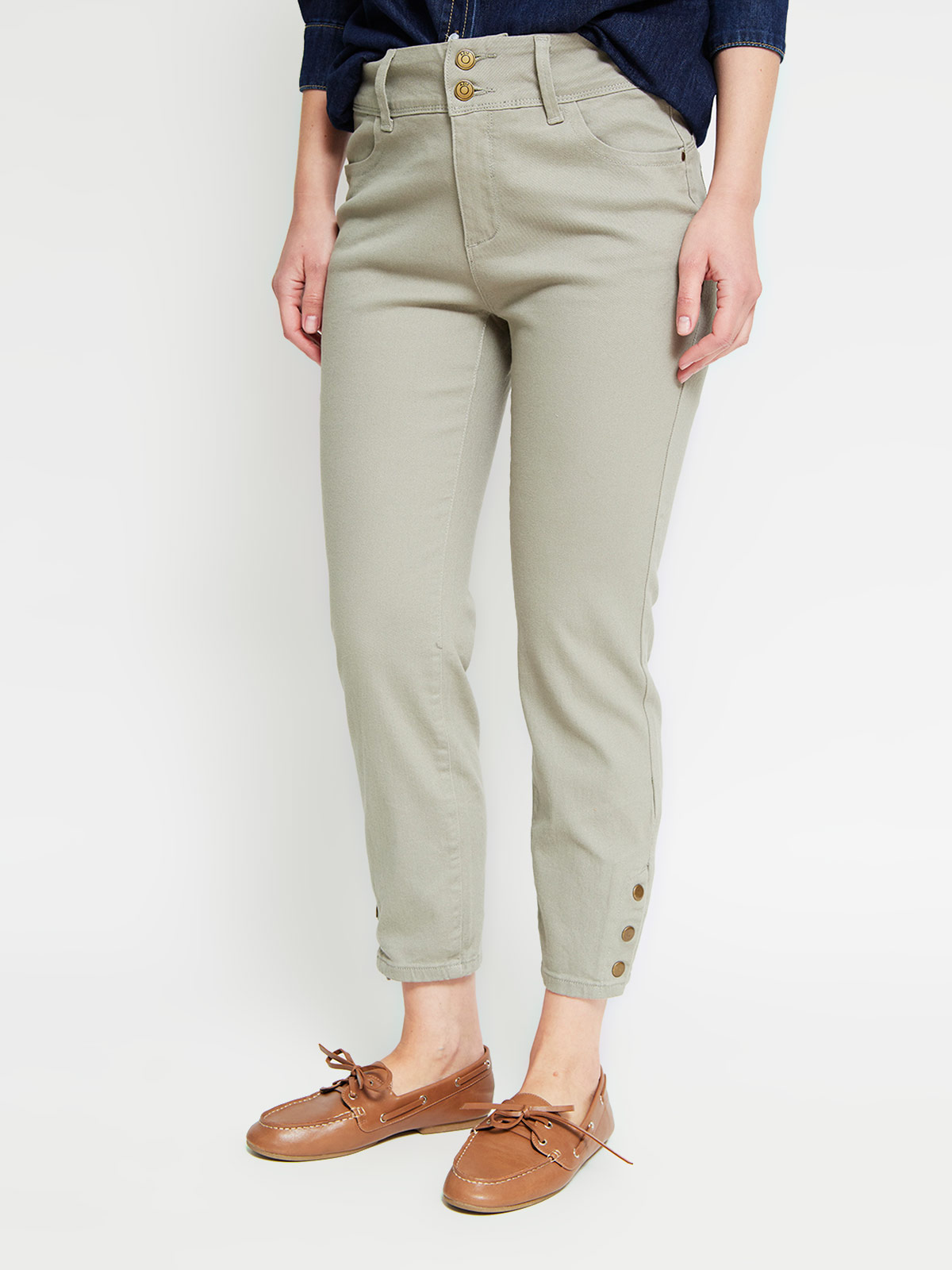 JEANS REGULAR ALGODÓN MUJER AZIZ SNAP - 2