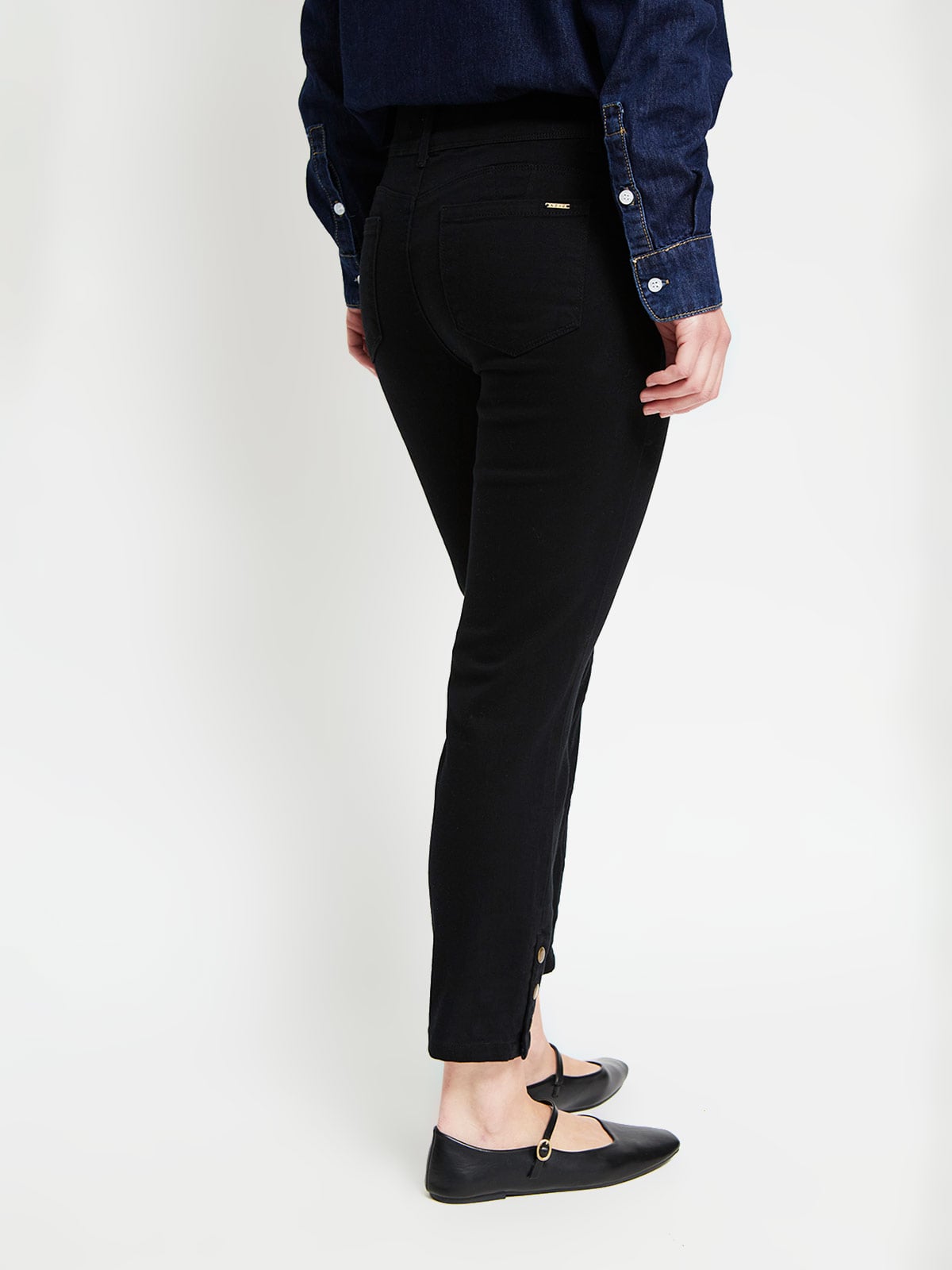 JEANS REGULAR ALGODÓN MUJER AZIZ SNAP - 3