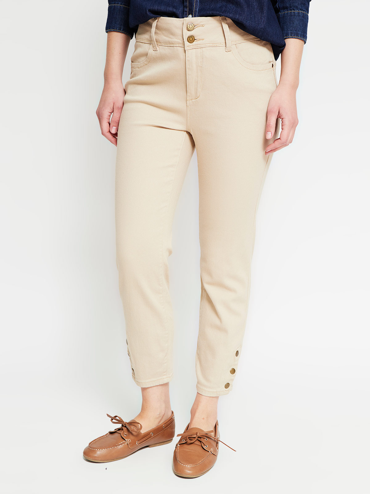 JEANS REGULAR ALGODÓN MUJER AZIZ SNAP - 2