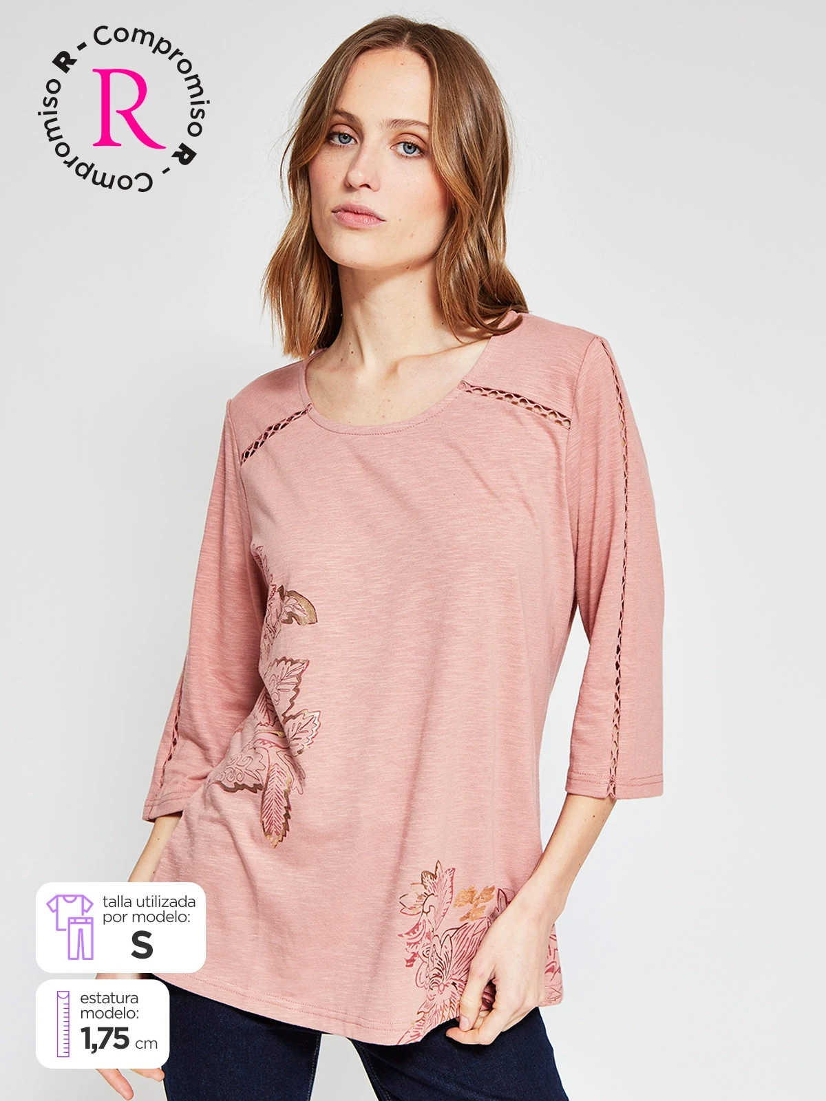 POLO MANGA 3/4 MUJER AZIZ - 1