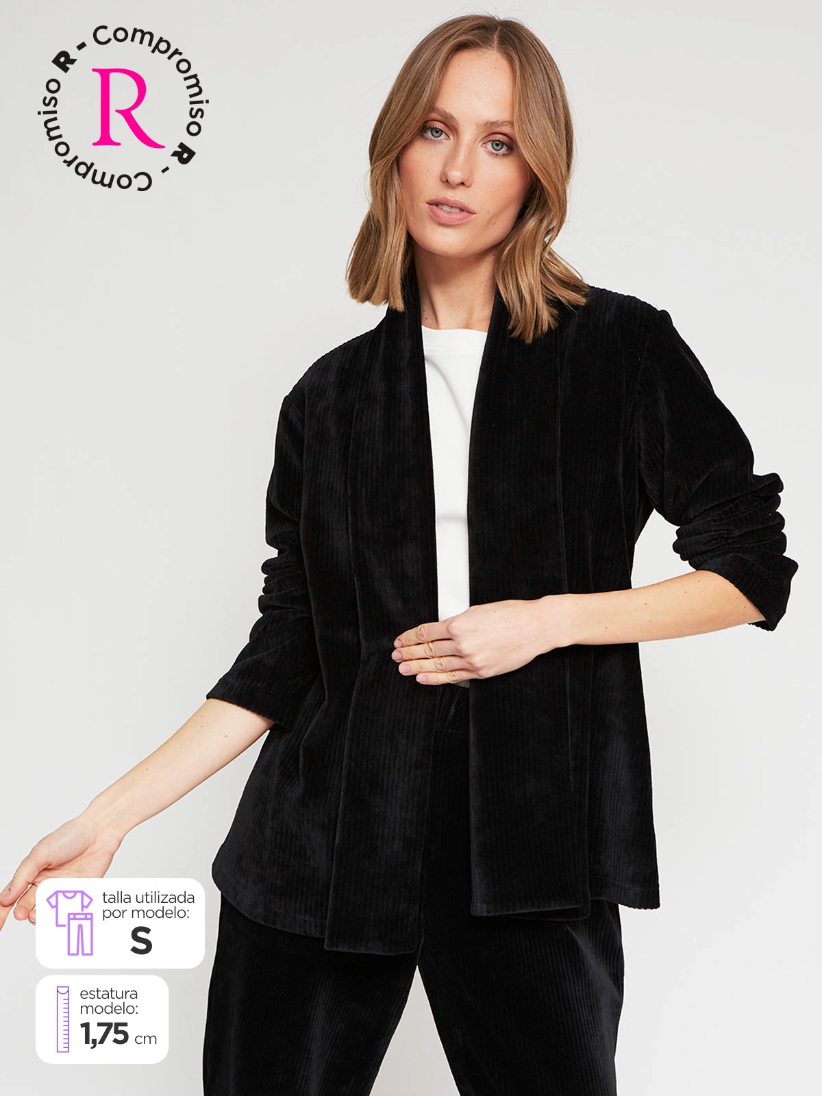 CARDIGAN MUJER AZIZ ANCHO - 1