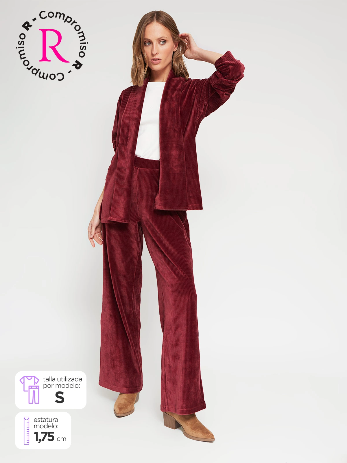 PANTALÓN REGULAR MUJER AZIZ ANCHO - 1
