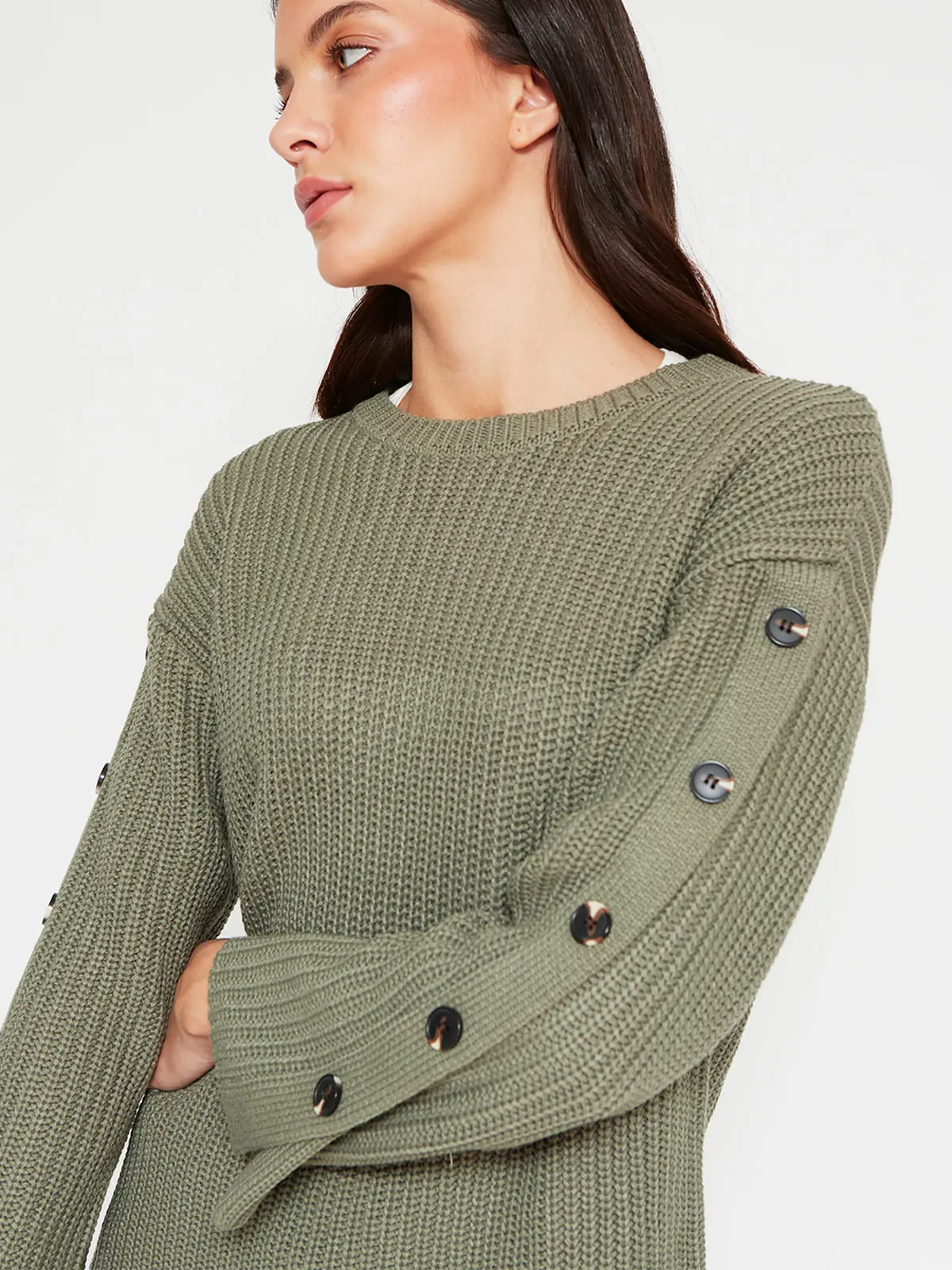 SWEATER MUJER AZIZ BOTONES - 3