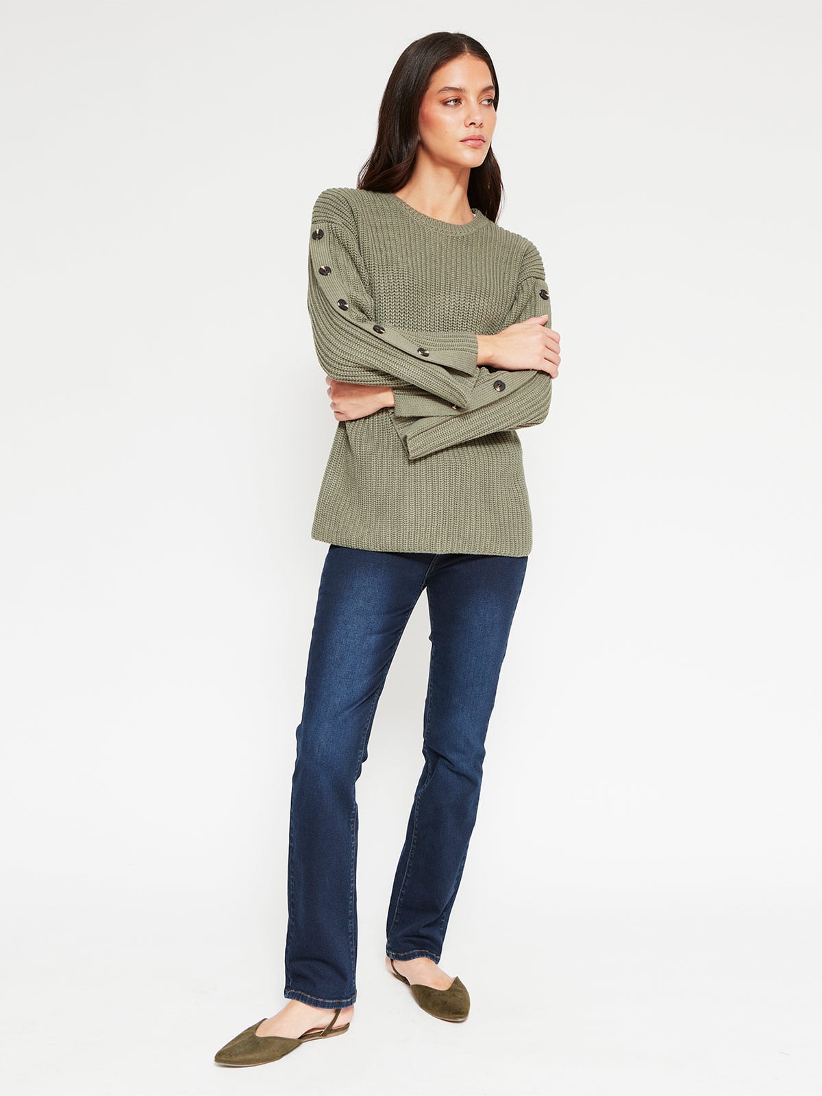 SWEATER MUJER AZIZ BOTONES - 4