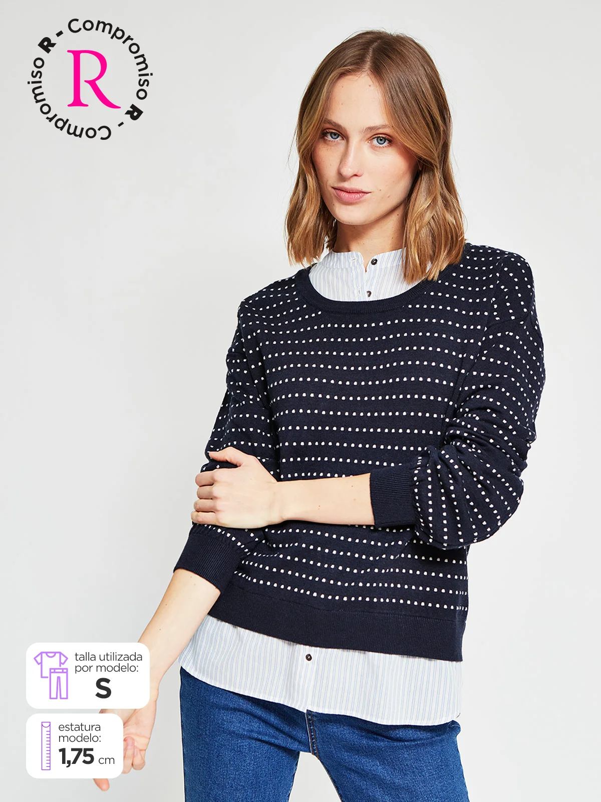 SWEATER MANGA LARGA MUJER AZIZ - 1