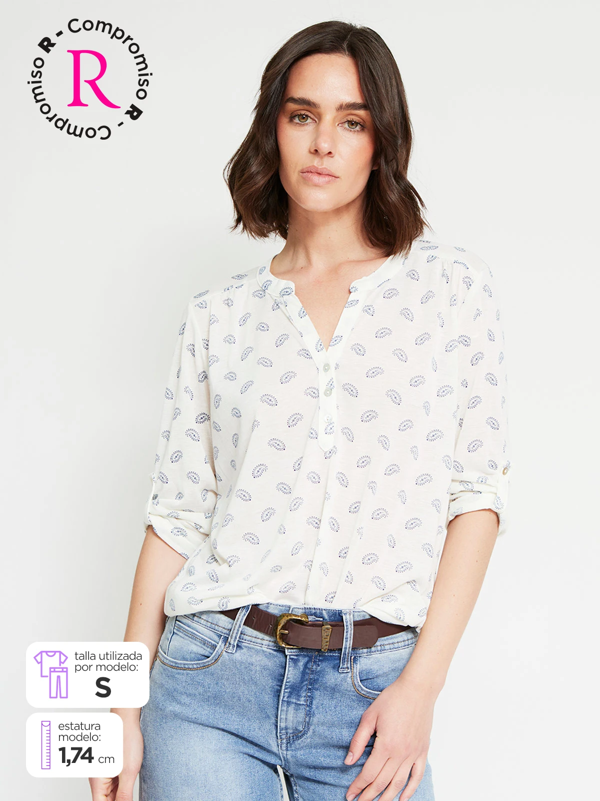 POLO MANGA 3/4 MUJER AZIZ BÁSICA - 1