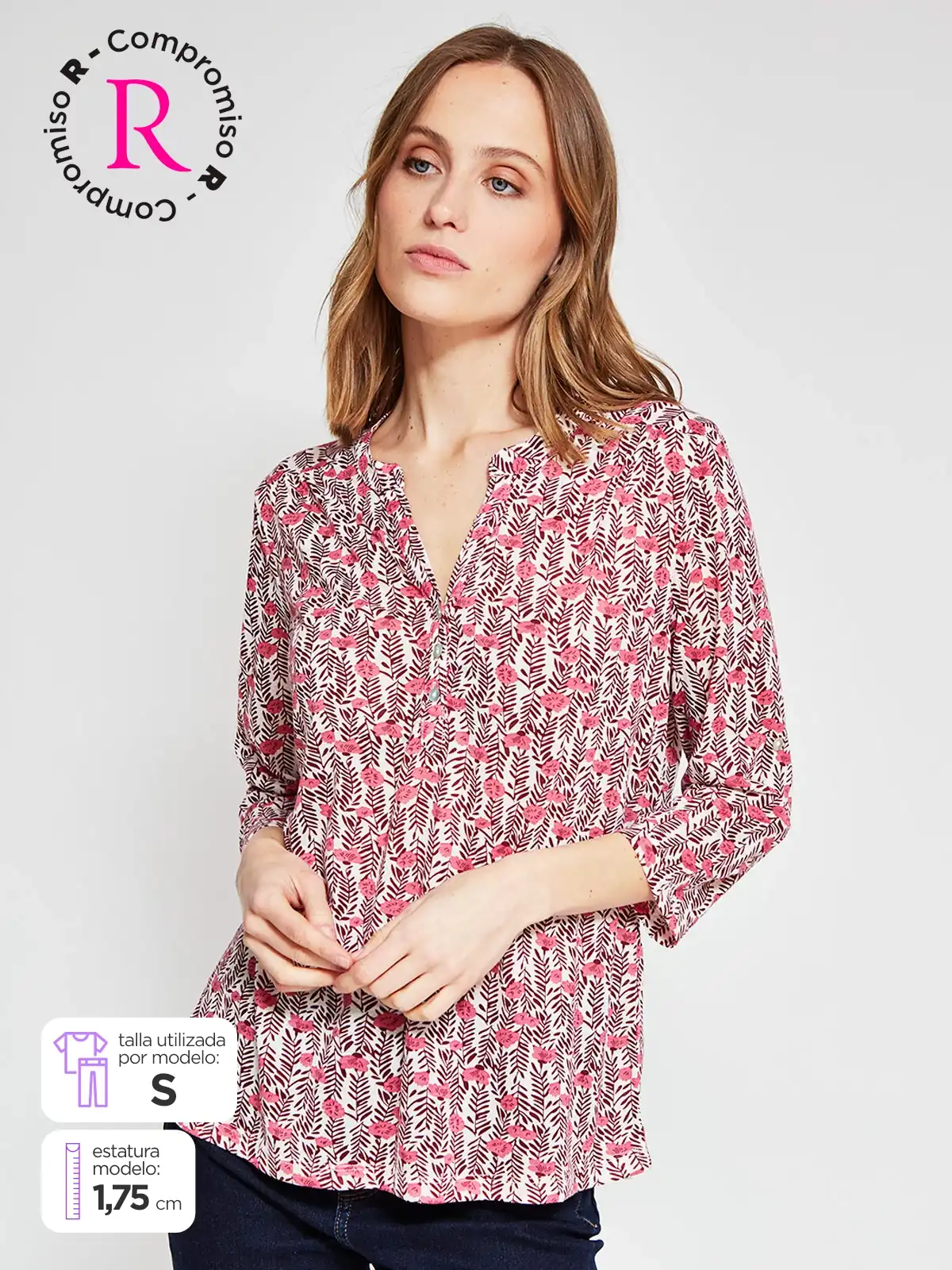POLO MANGA 3/4 MUJER AZIZ - 1