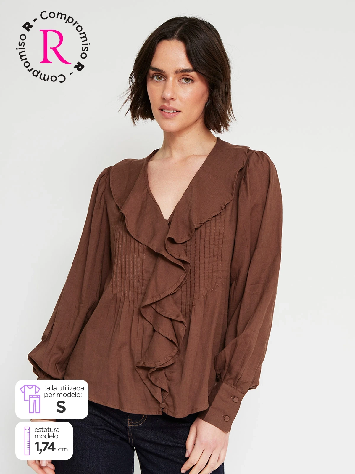 BLUSA MANGA LARGA ALGODÓN MUJER NAVIGATA - 1