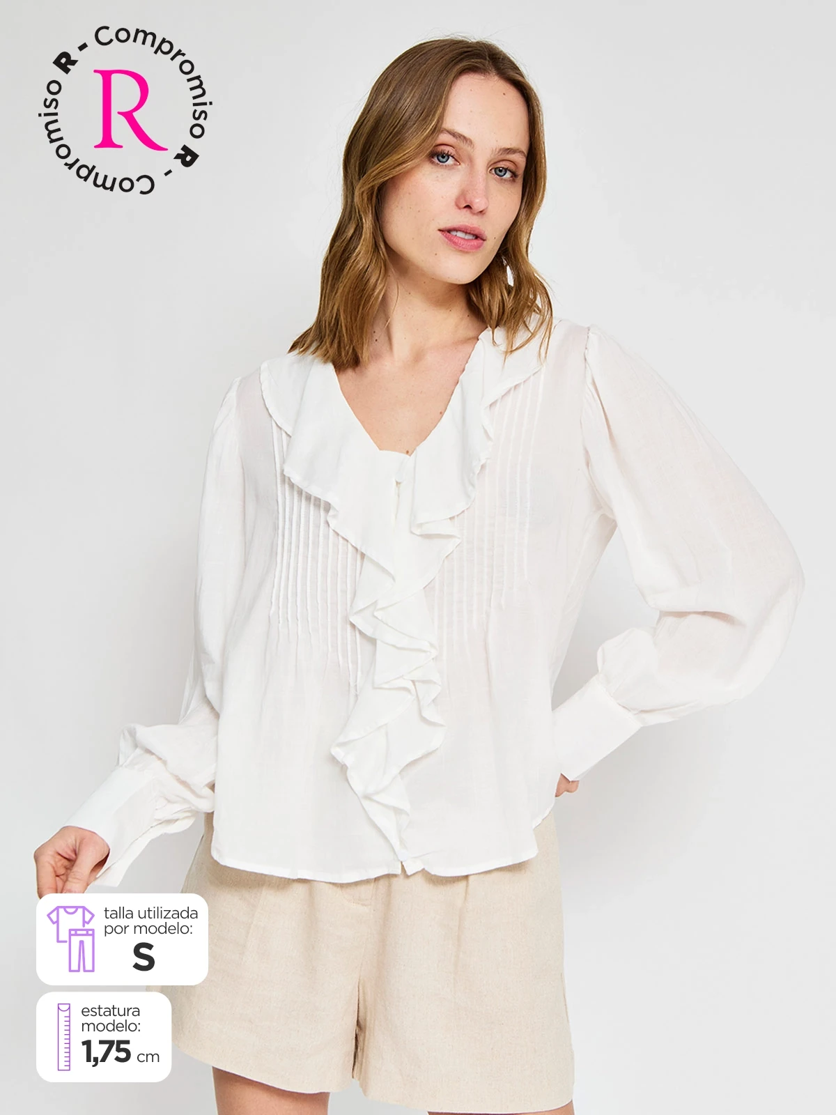 BLUSA MANGA LARGA ALGODÓN MUJER NAVIGATA - 1