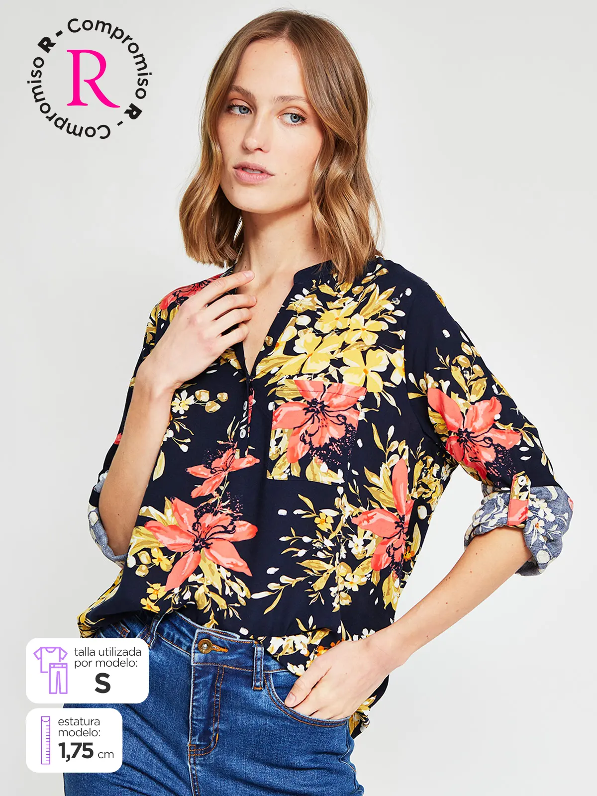 BLUSA MANGA LARGA MUJER AZIZ MAO - 1