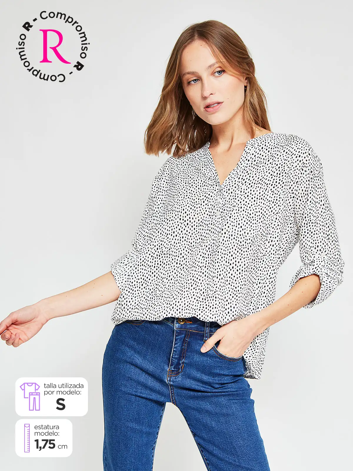 BLUSA MANGA LARGA MUJER AZIZ MAO - 1