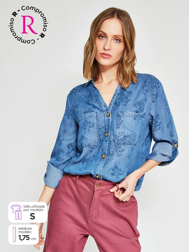 BLUSA MANGA LARGA MUJER AZIZ - 1