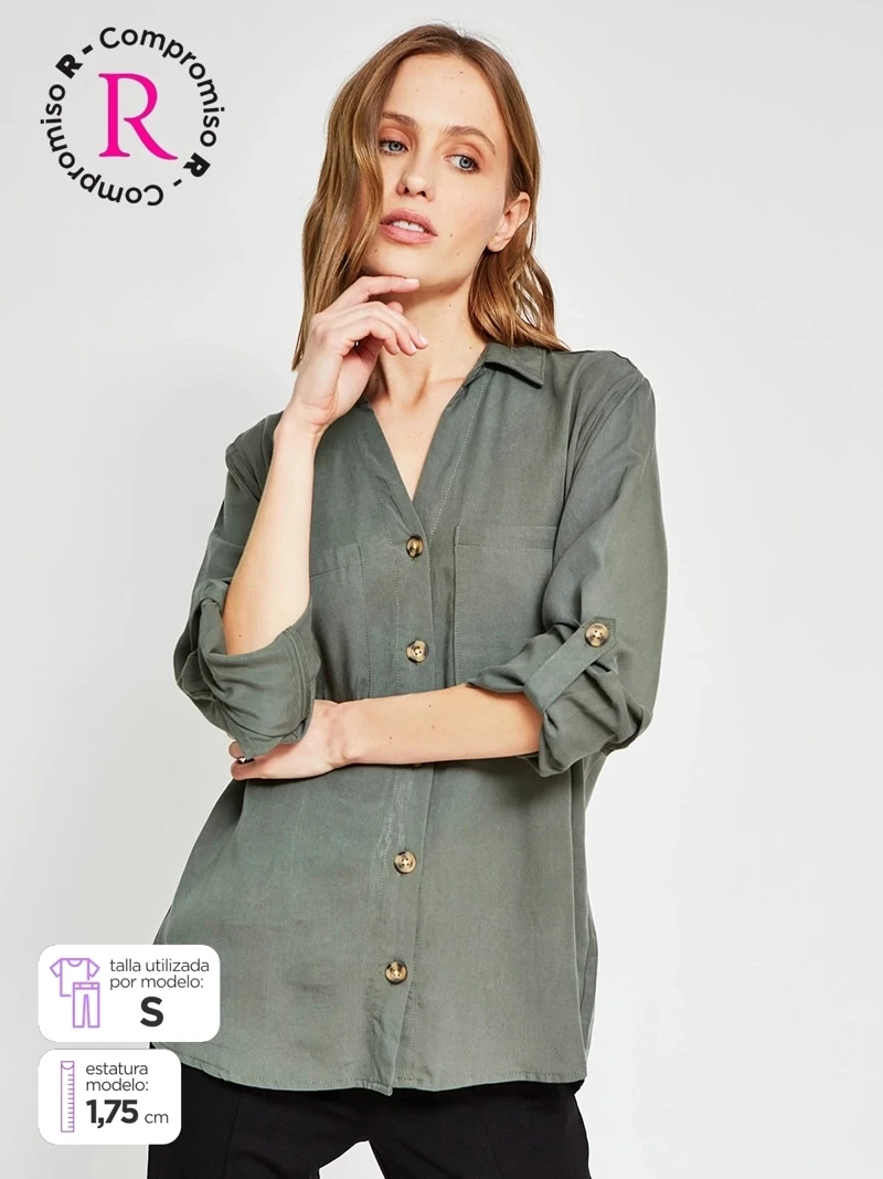 BLUSA MANGA LARGA MUJER AZIZ - 1