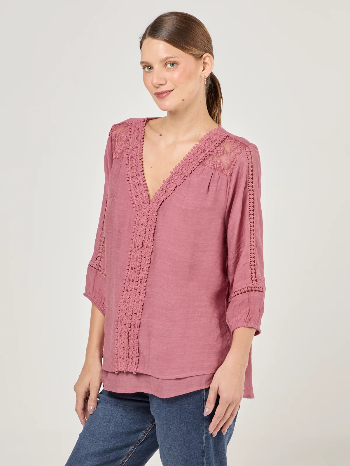 BLUSA MANGA 3/4 MUJER AZIZ - 3