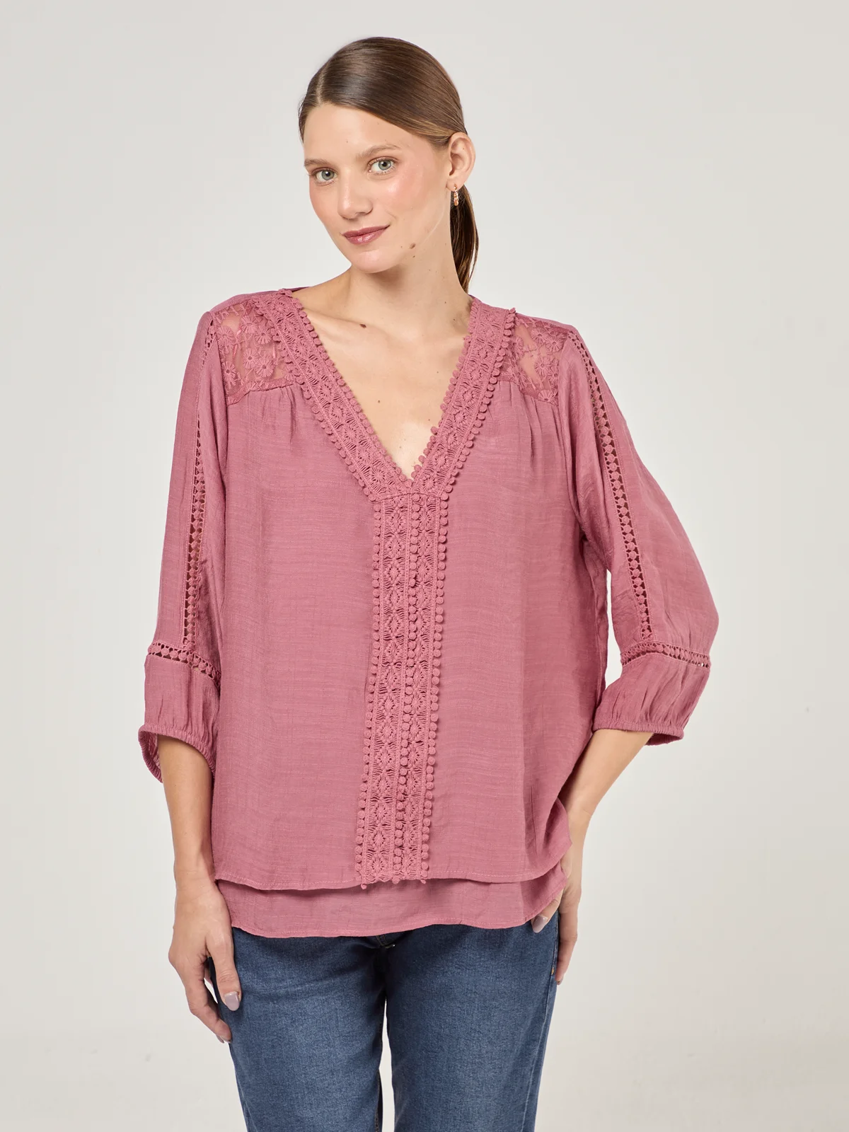 BLUSA MANGA 3/4 MUJER AZIZ - 1