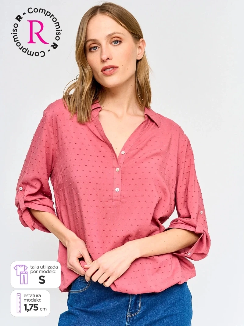 BLUSA MANGA 3/4 MUJER AZIZ - 1