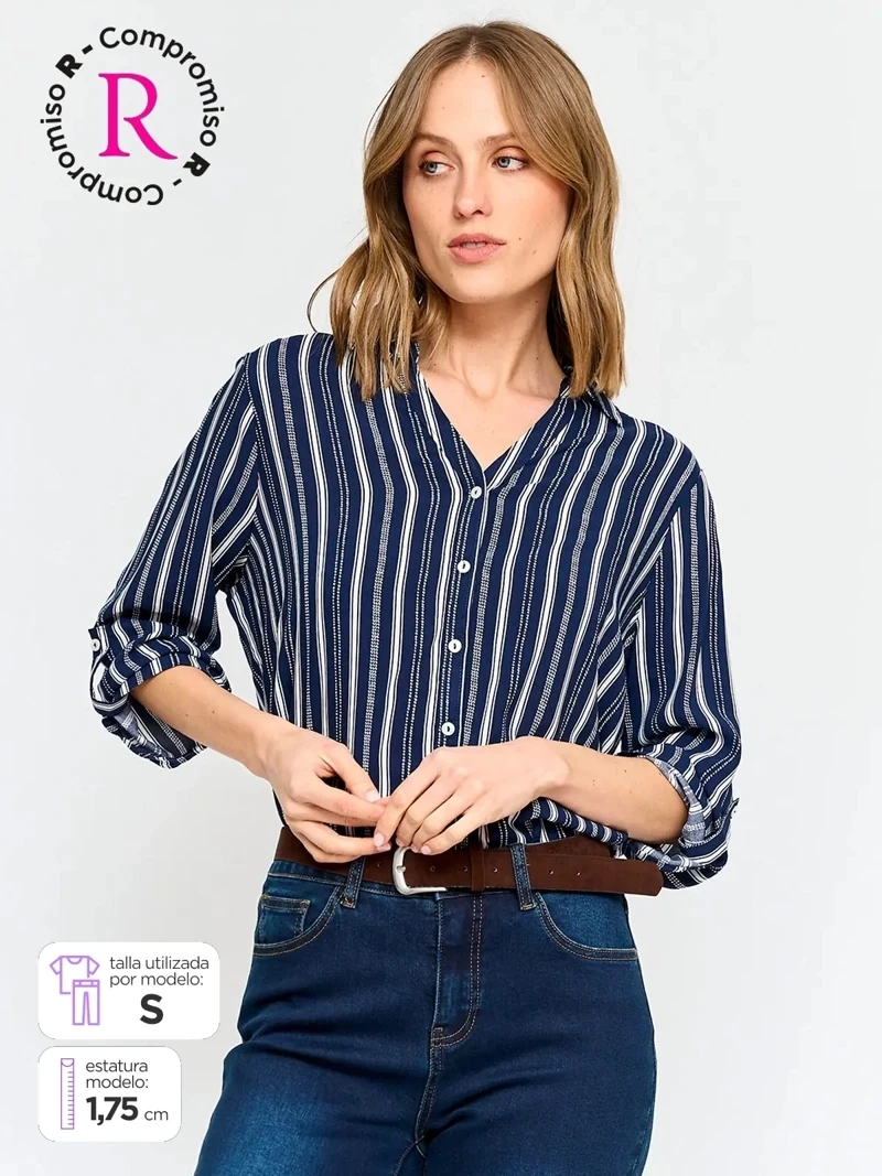 BLUSA MANGA 3/4 MUJER AZIZ - 1