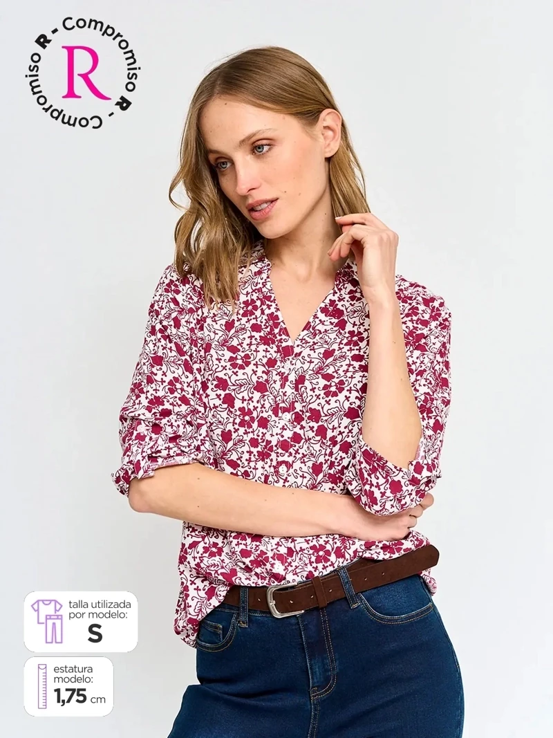 BLUSA MANGA 3/4 MUJER AZIZ - 1