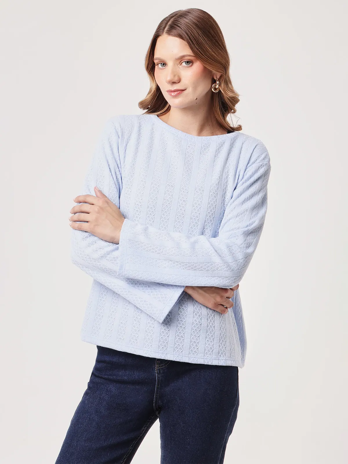 SWEATER MANGA LARGA MUJER AZIZ FABI - 1