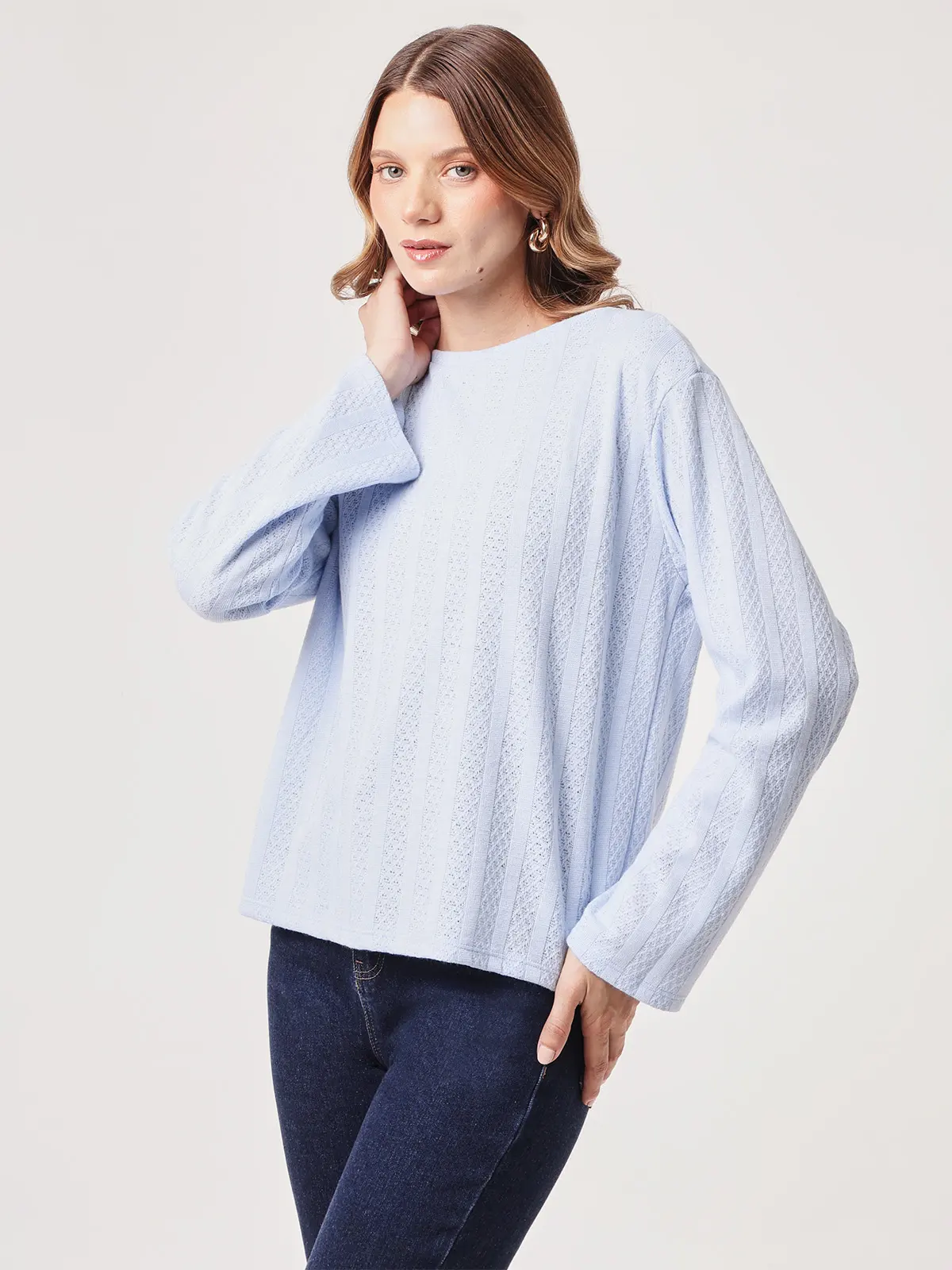 SWEATER MANGA LARGA MUJER AZIZ FABI - 3