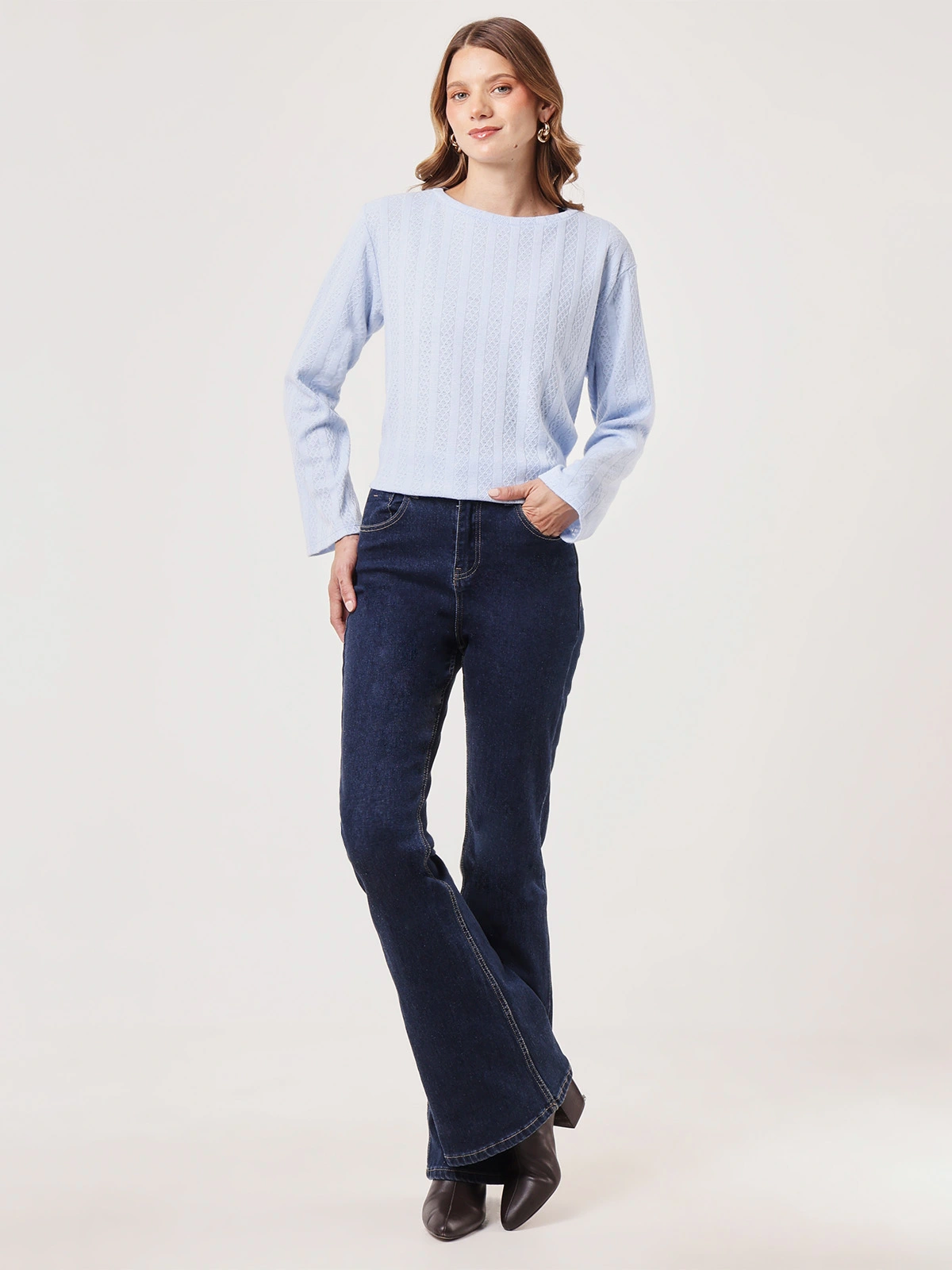 SWEATER MANGA LARGA MUJER AZIZ FABI - 5