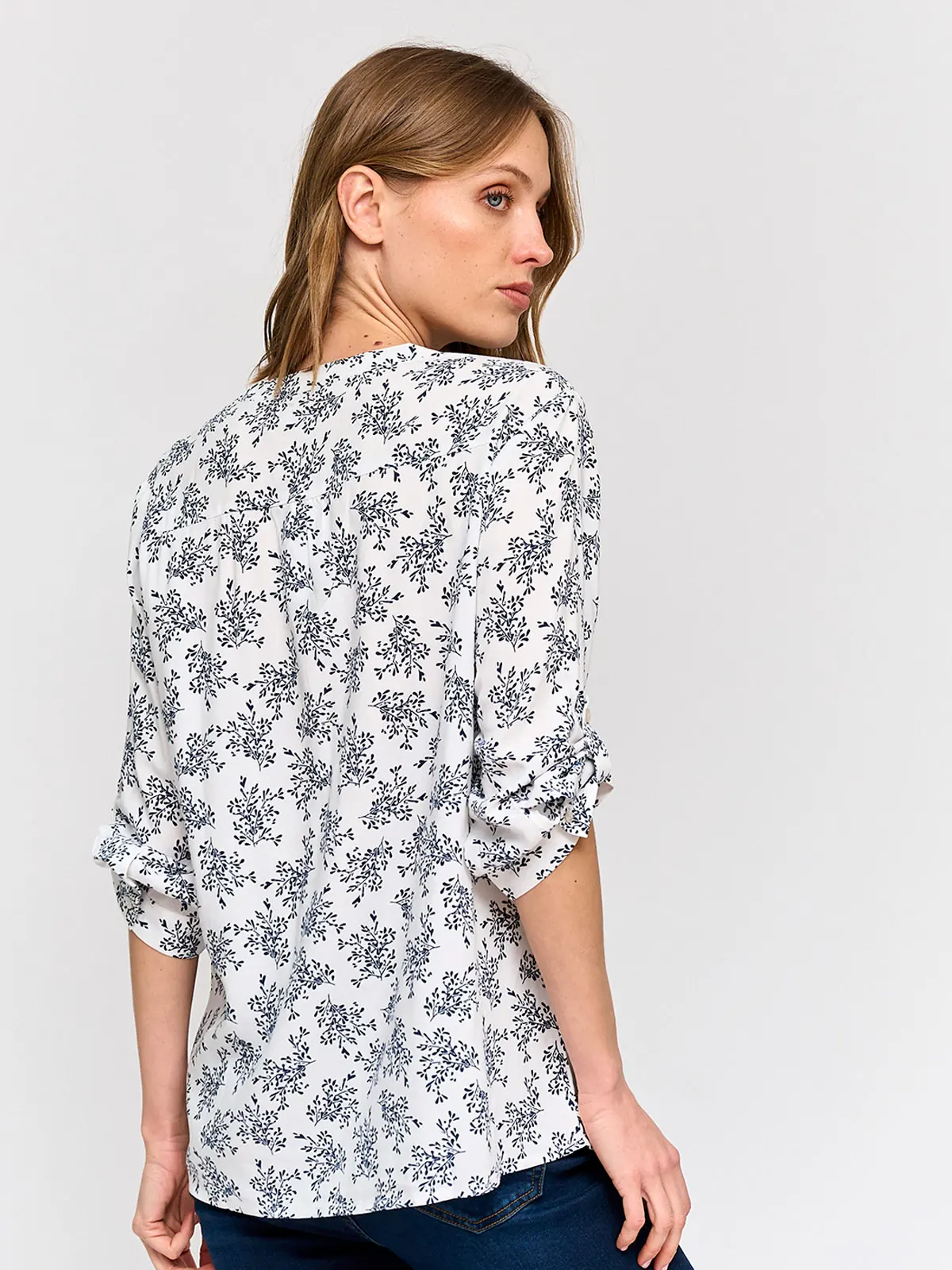 BLUSA MANGA 3/4 MUJER AZIZ CUELLO MAO - 3