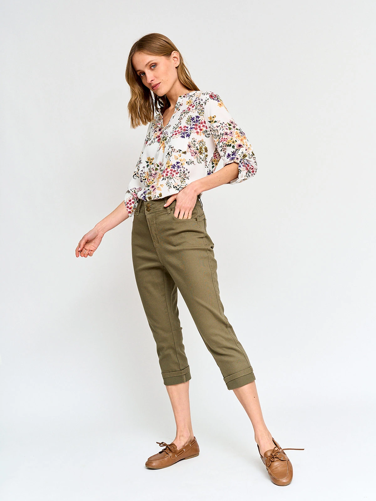 BLUSA MANGA 3/4 MUJER AZIZ CUELLO MAO - 5