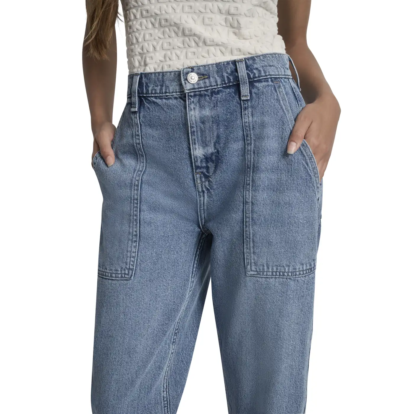 JEAN MUJER DKNY AZUL CLARO - 5
