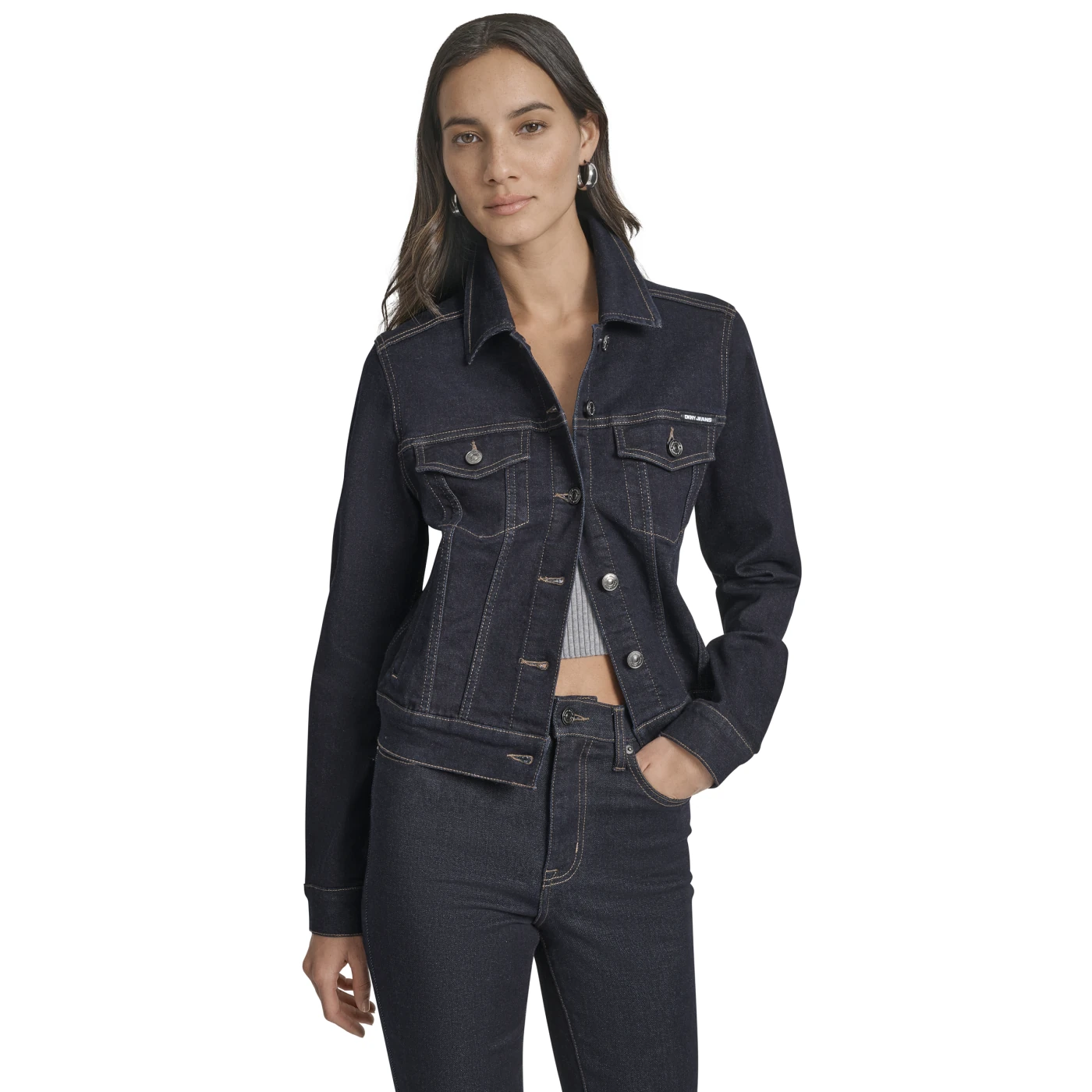CASACA MUJER DKNY AZUL - 1