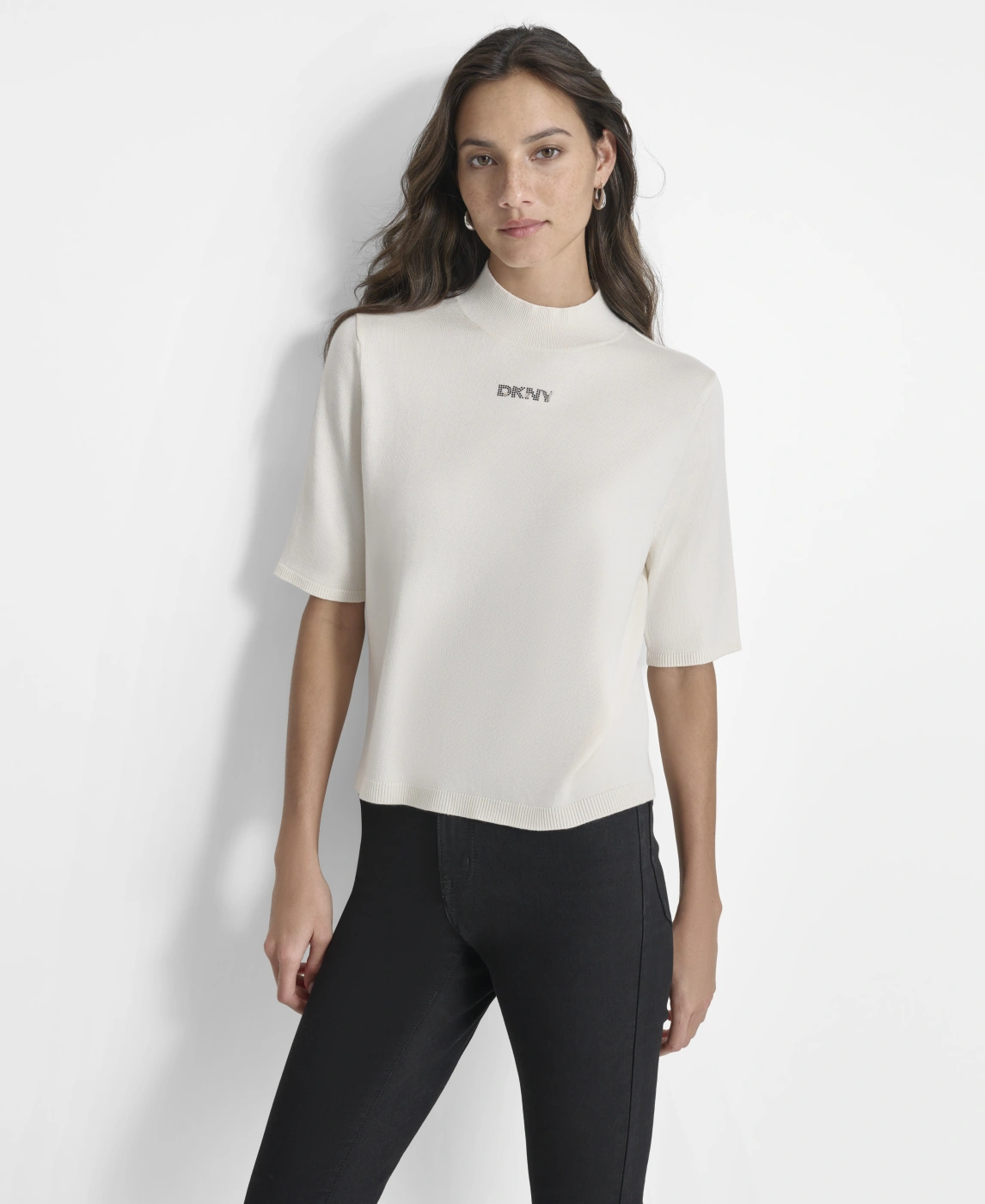 BLUSA MANGA 3/4 MUJER DKNY IVORY - 1