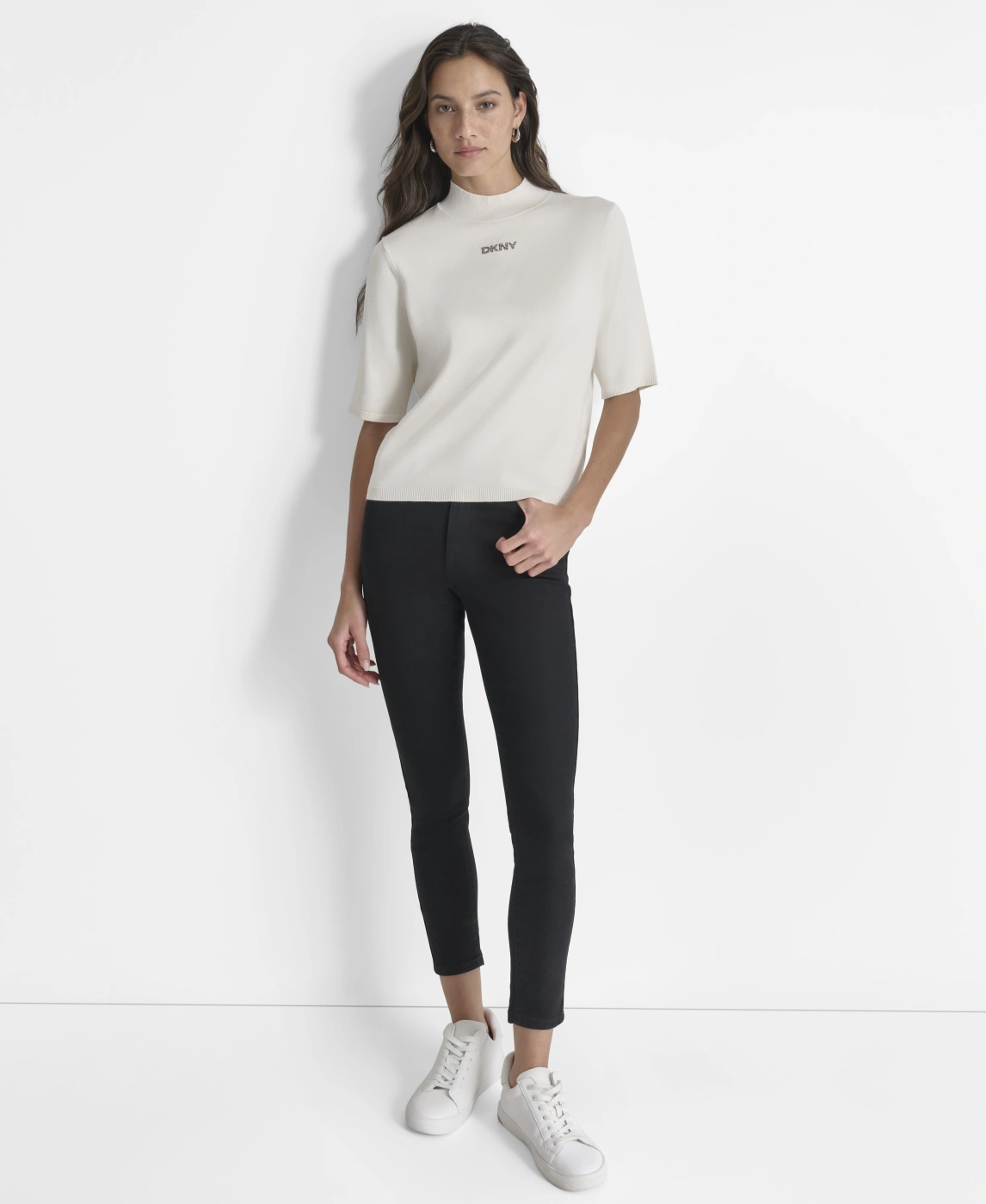 BLUSA MANGA 3/4 MUJER DKNY IVORY - 3