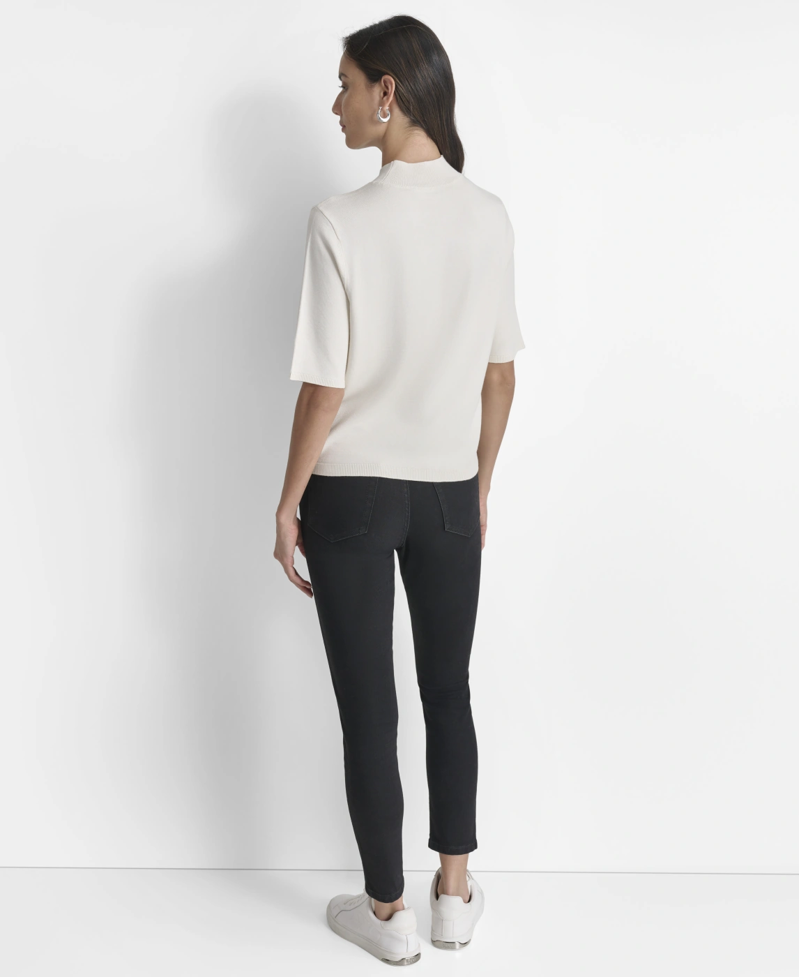 BLUSA MANGA 3/4 MUJER DKNY IVORY - 4