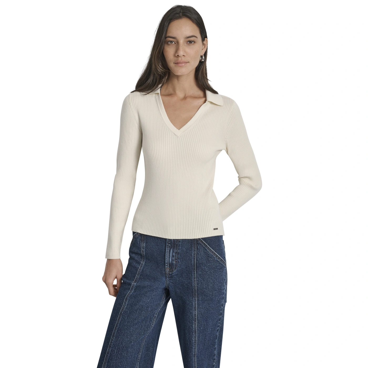 BLUSA MUJER DKNY BEIGE - 1
