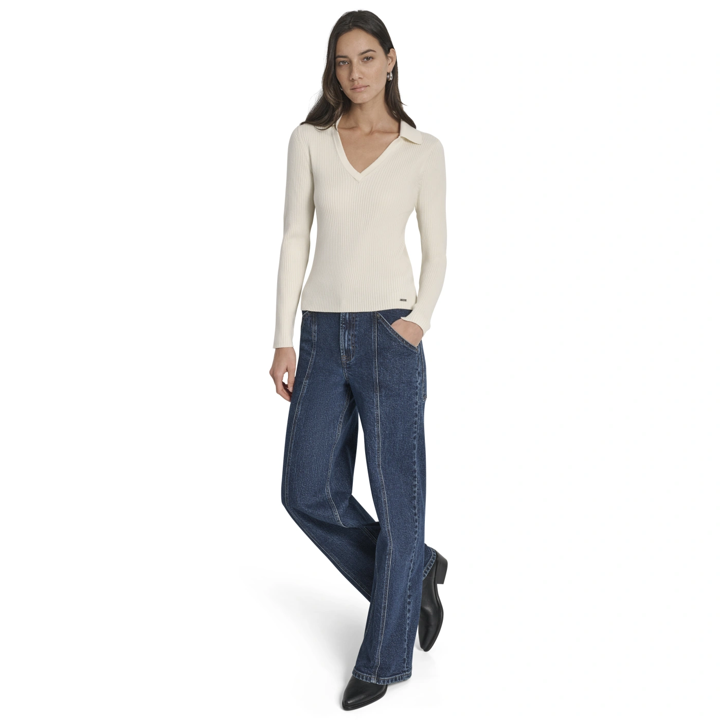 BLUSA MUJER DKNY BEIGE - 4