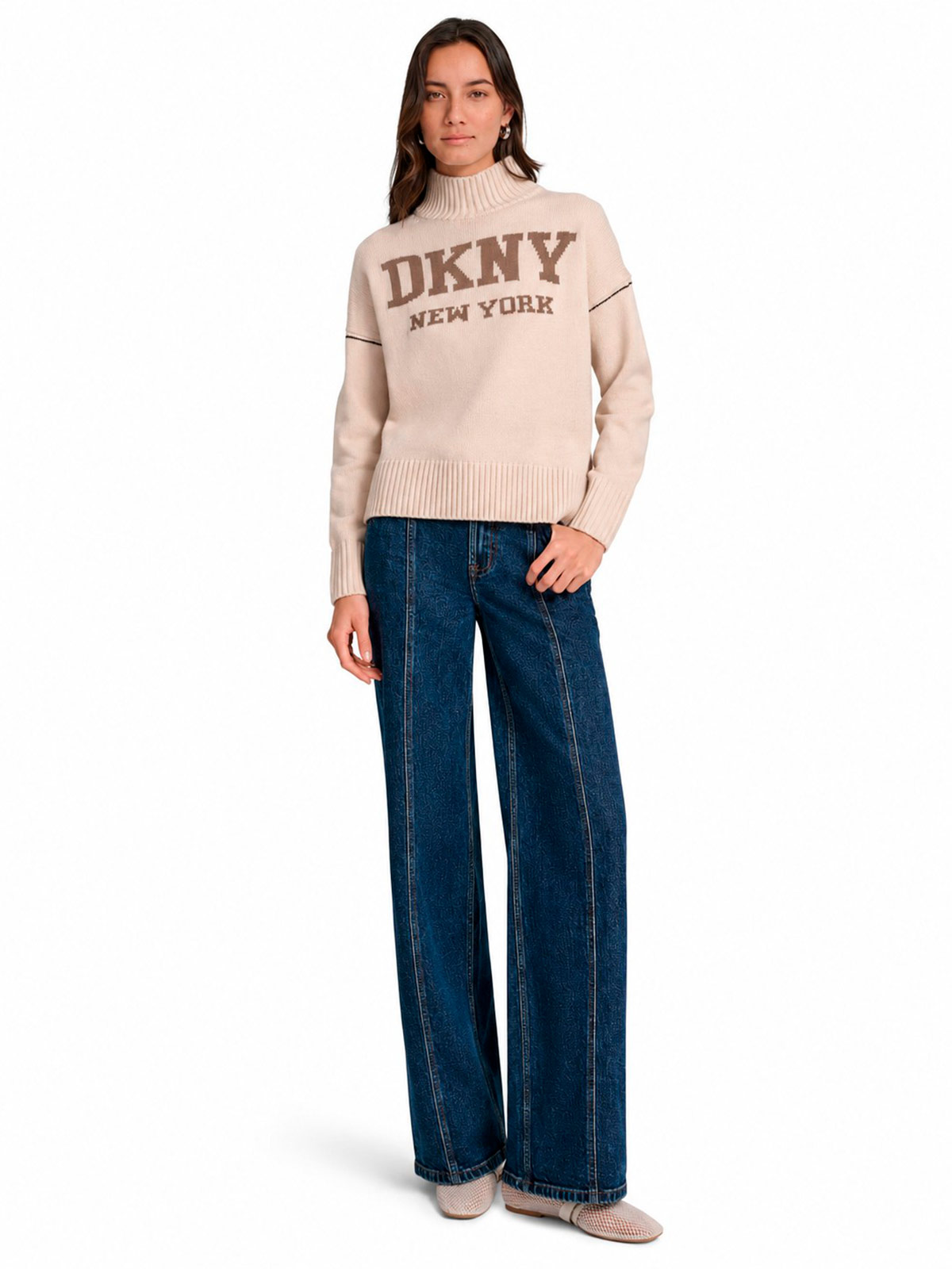 CHOMPA MUJER DKNY BEIGE - 1