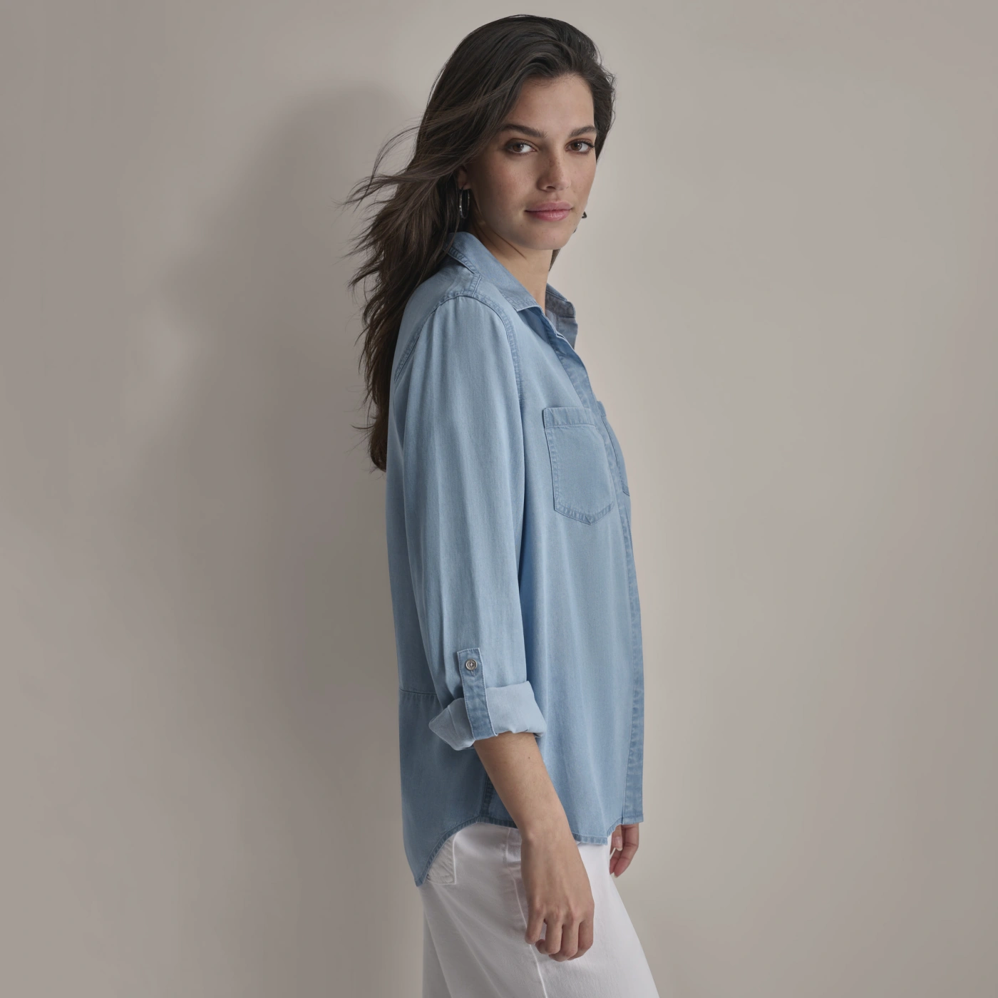 CAMISA MUJER DKNY CELESTE - 3