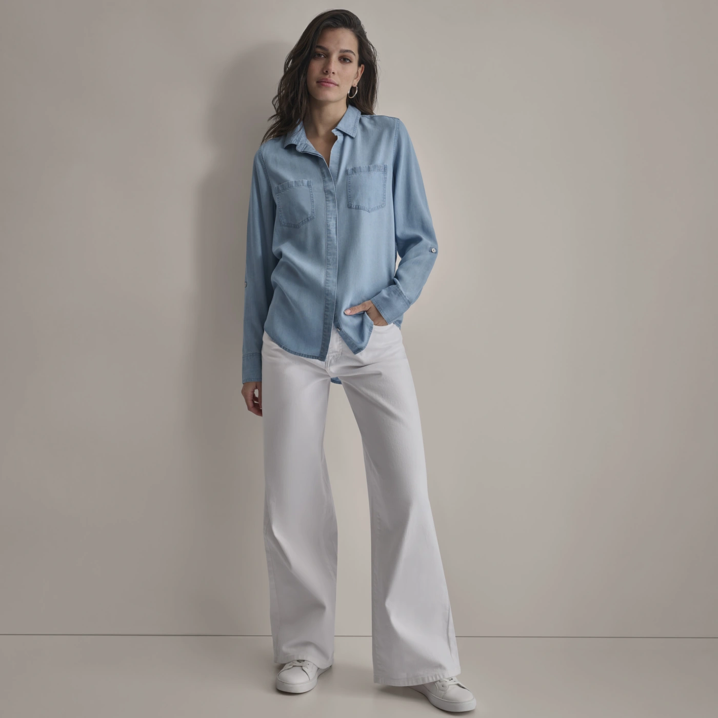CAMISA MUJER DKNY CELESTE - 5