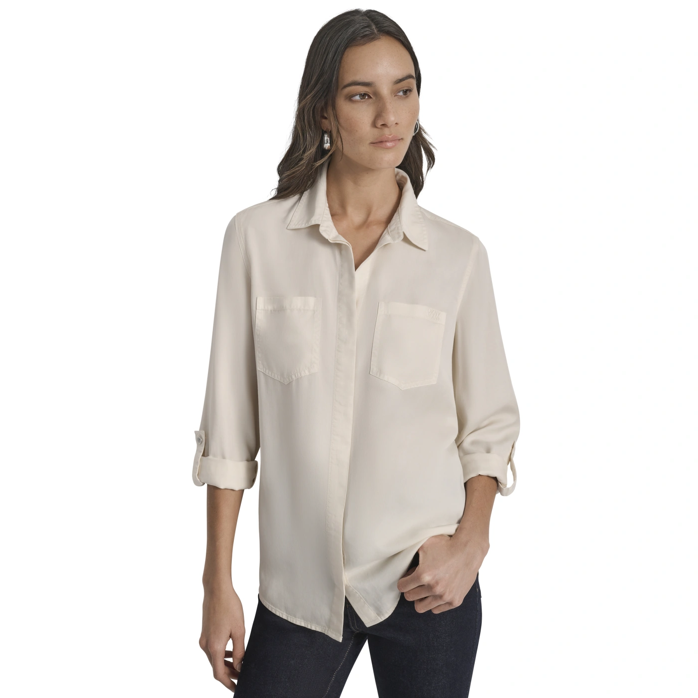 BLUSA MUJER DKNY BEIGE - 1