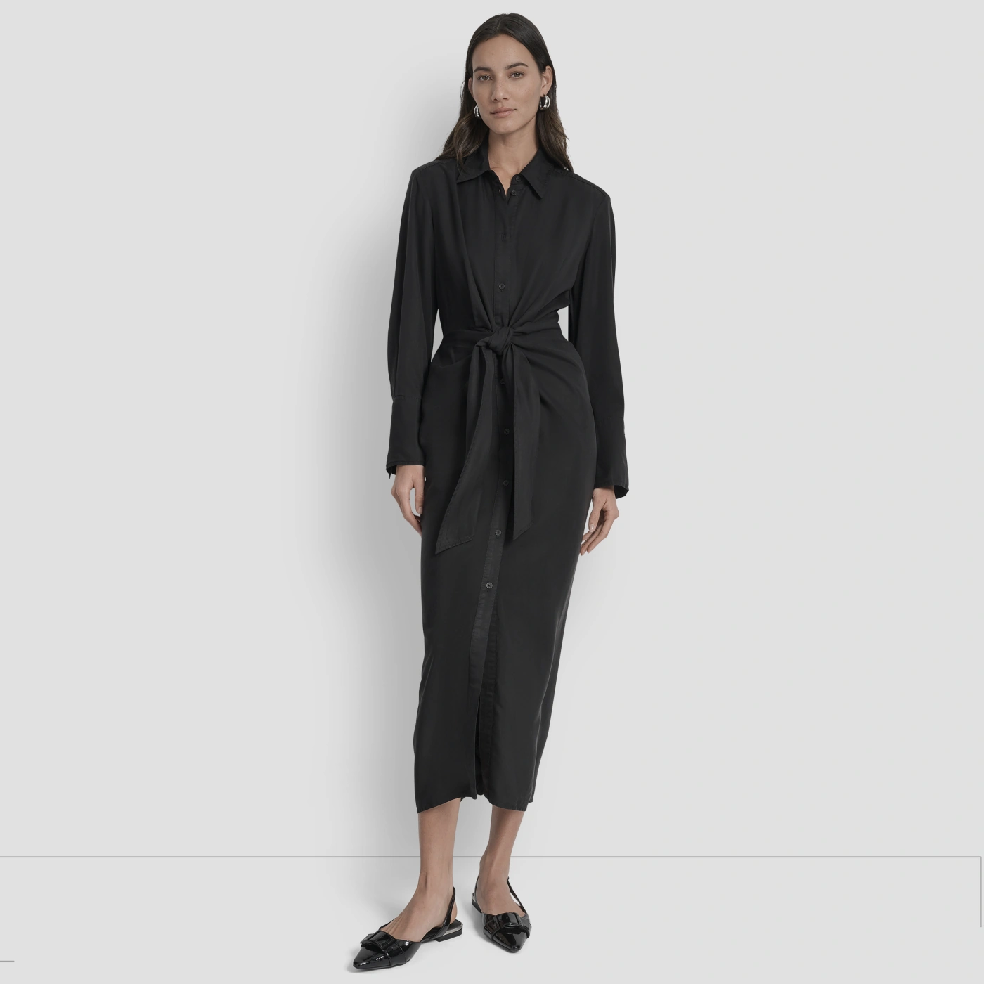 VESTIDO LARGO MUJER DKNY NEGRO - 1