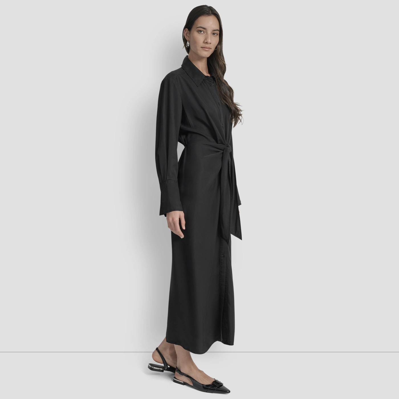 VESTIDO LARGO MUJER DKNY NEGRO - 3