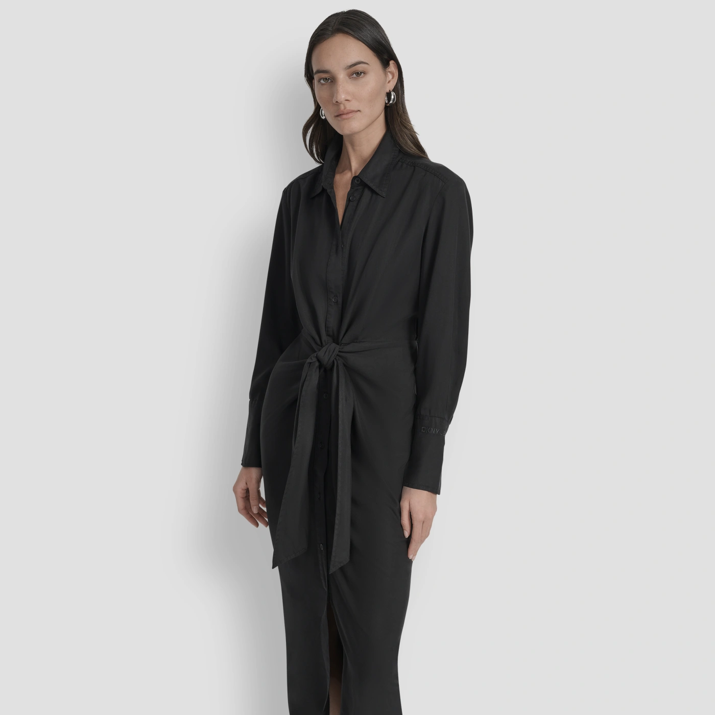 VESTIDO LARGO MUJER DKNY NEGRO - 4