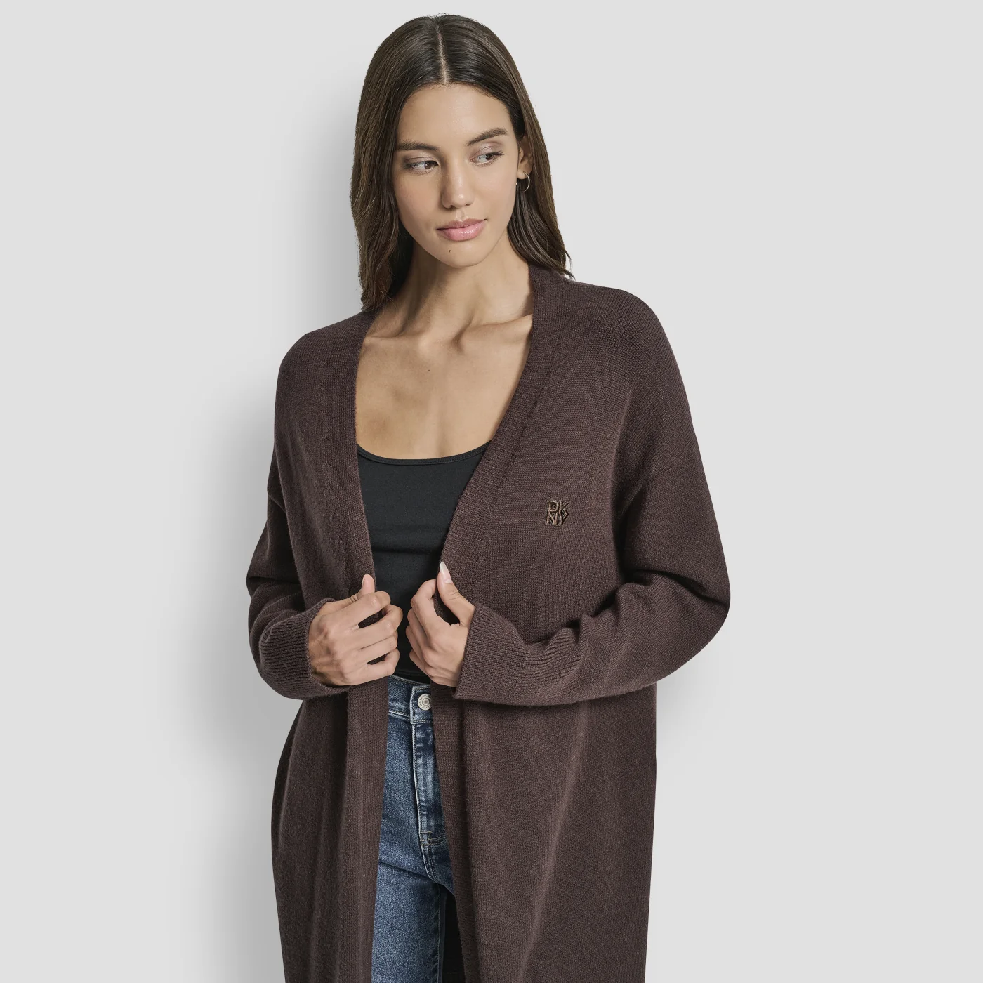 ABRIGO MUJER DKNY CHOCOLATE - 1