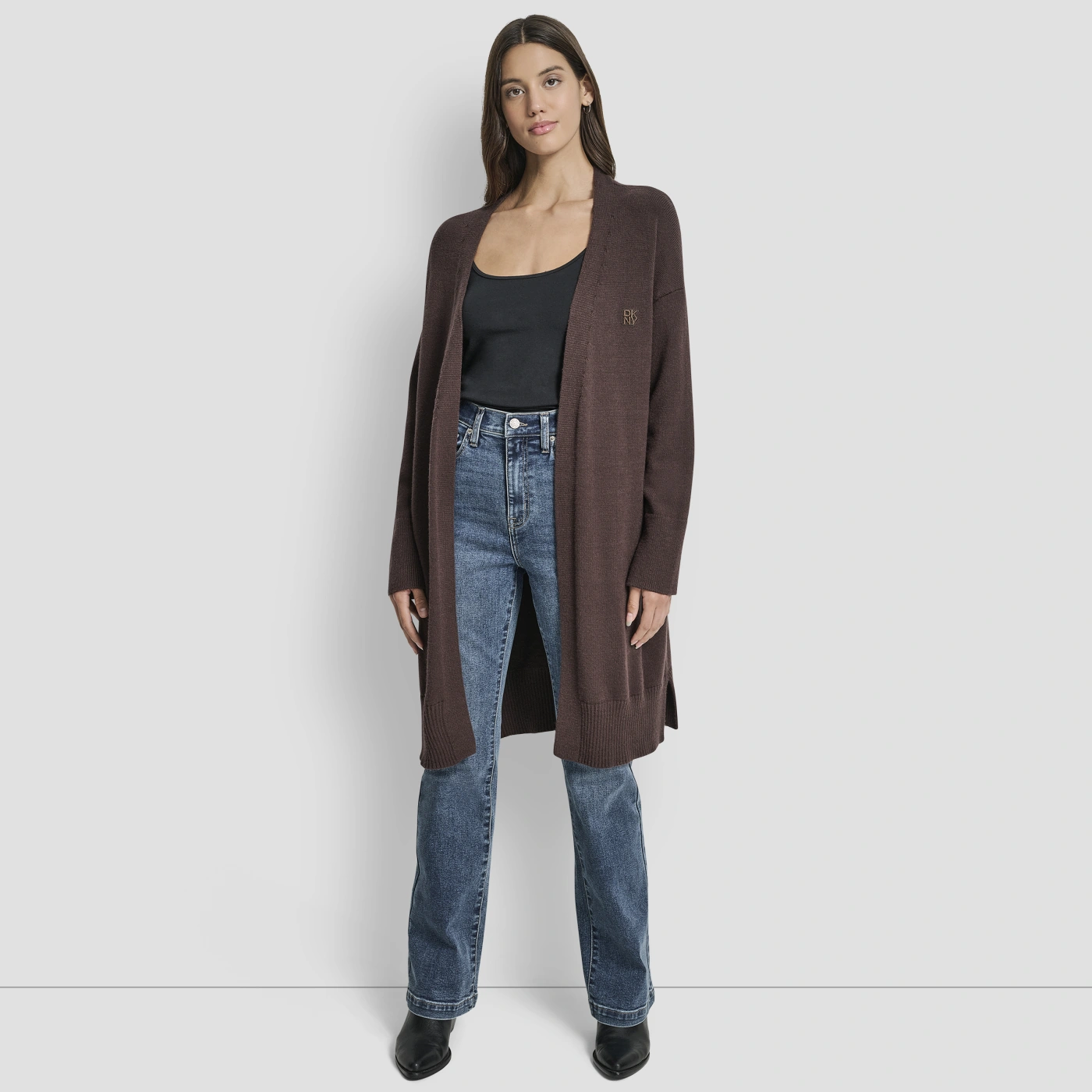 ABRIGO MUJER DKNY CHOCOLATE - 4