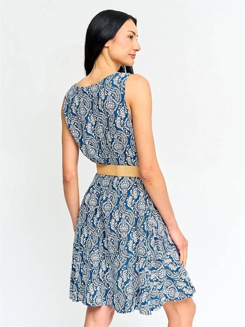 VESTIDO CORTO MUJER AZIZ SIN MANGAS - 2