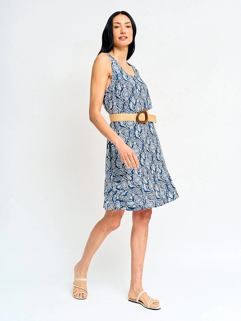VESTIDO CORTO MUJER AZIZ SIN MANGAS - 4