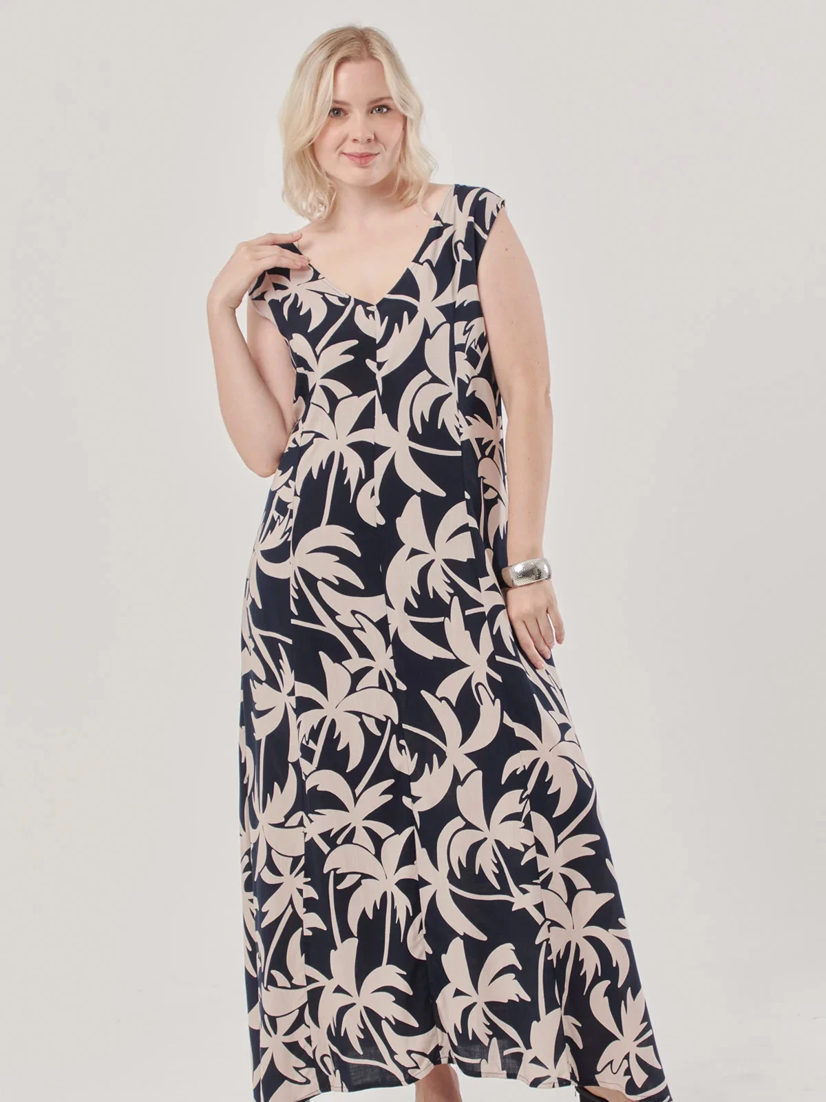 VESTIDO LARGO MUJER AZIZ SIN MANGAS - 5
